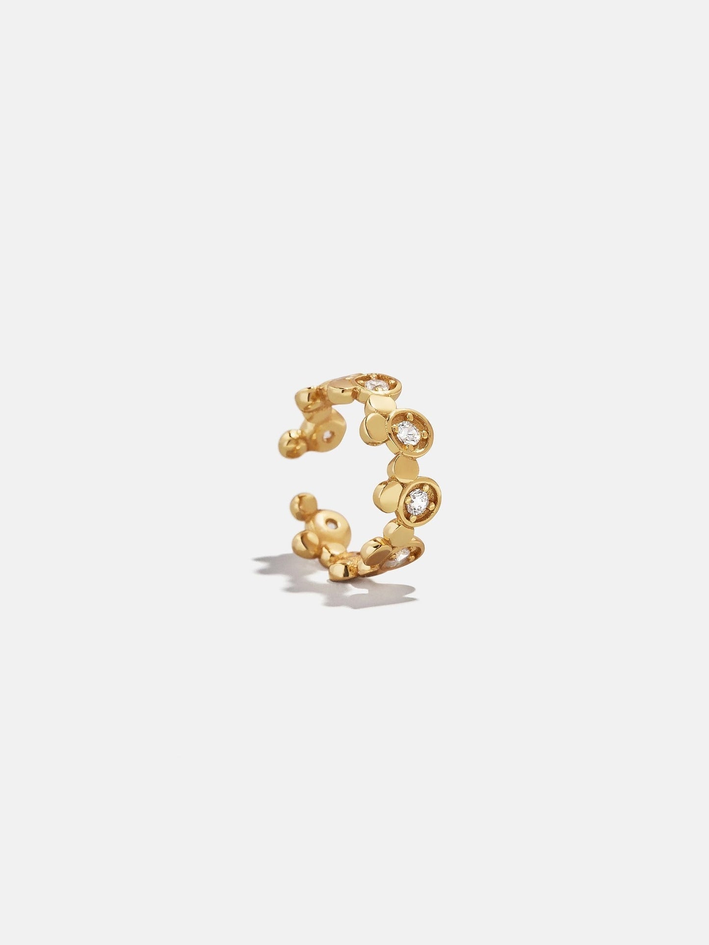 Disney Mickey Mouse 18K Gold Plated Sterling Silver Ear Cuff - Gold/Pavé