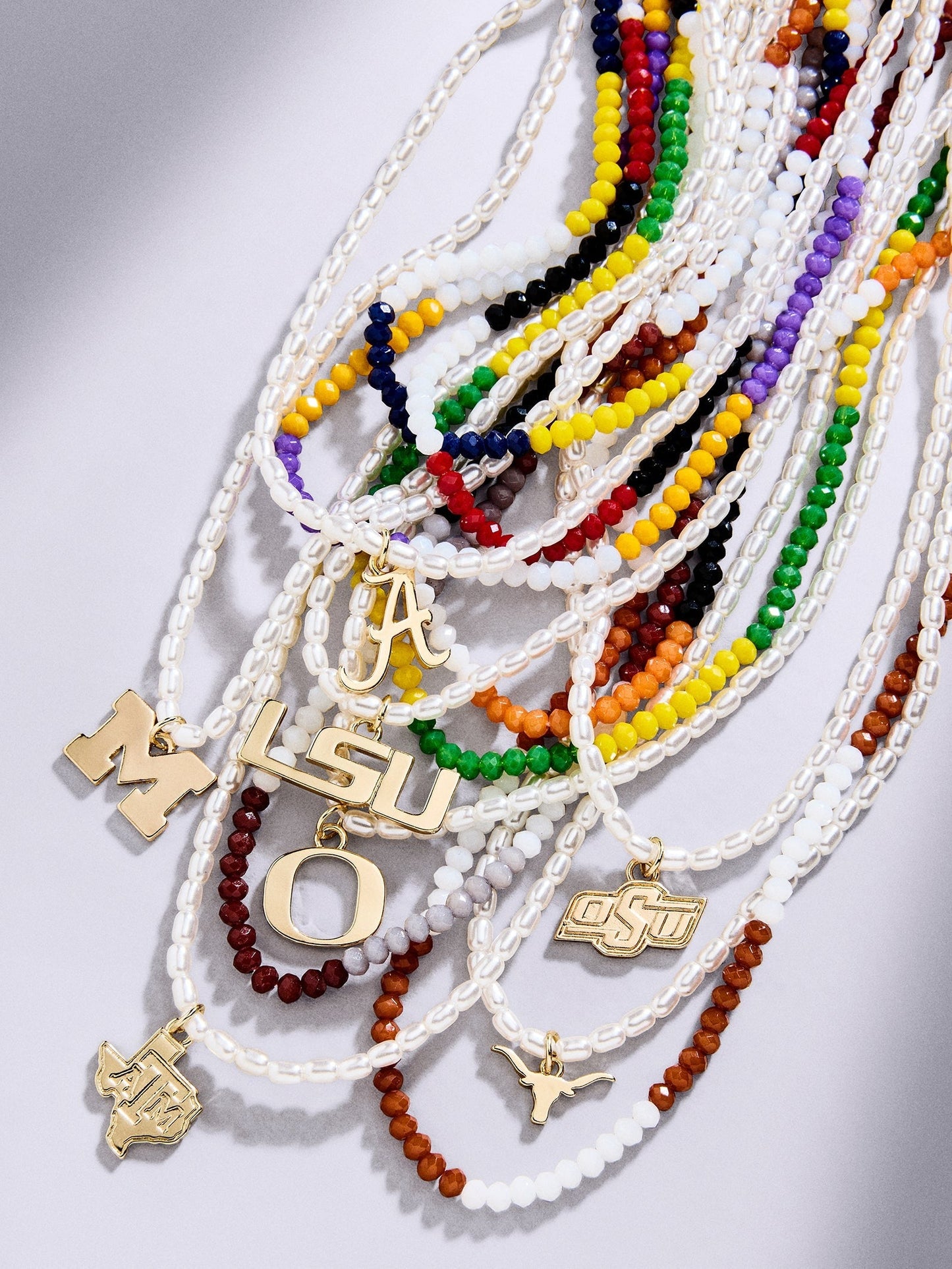 University of Oregon Logo Beaded Necklace Set - University of Oregon