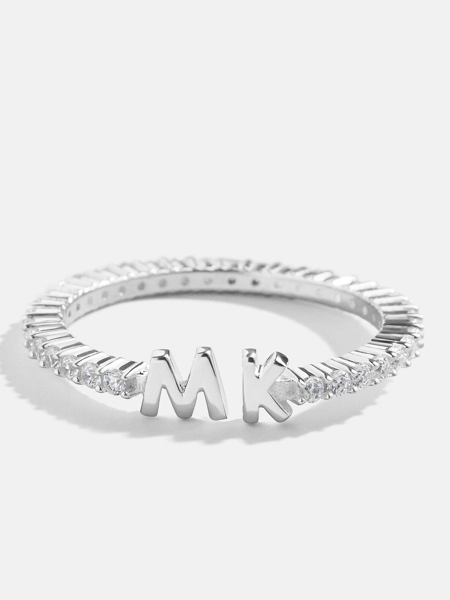 Sterling Silver Custom Initial Ring - Silver