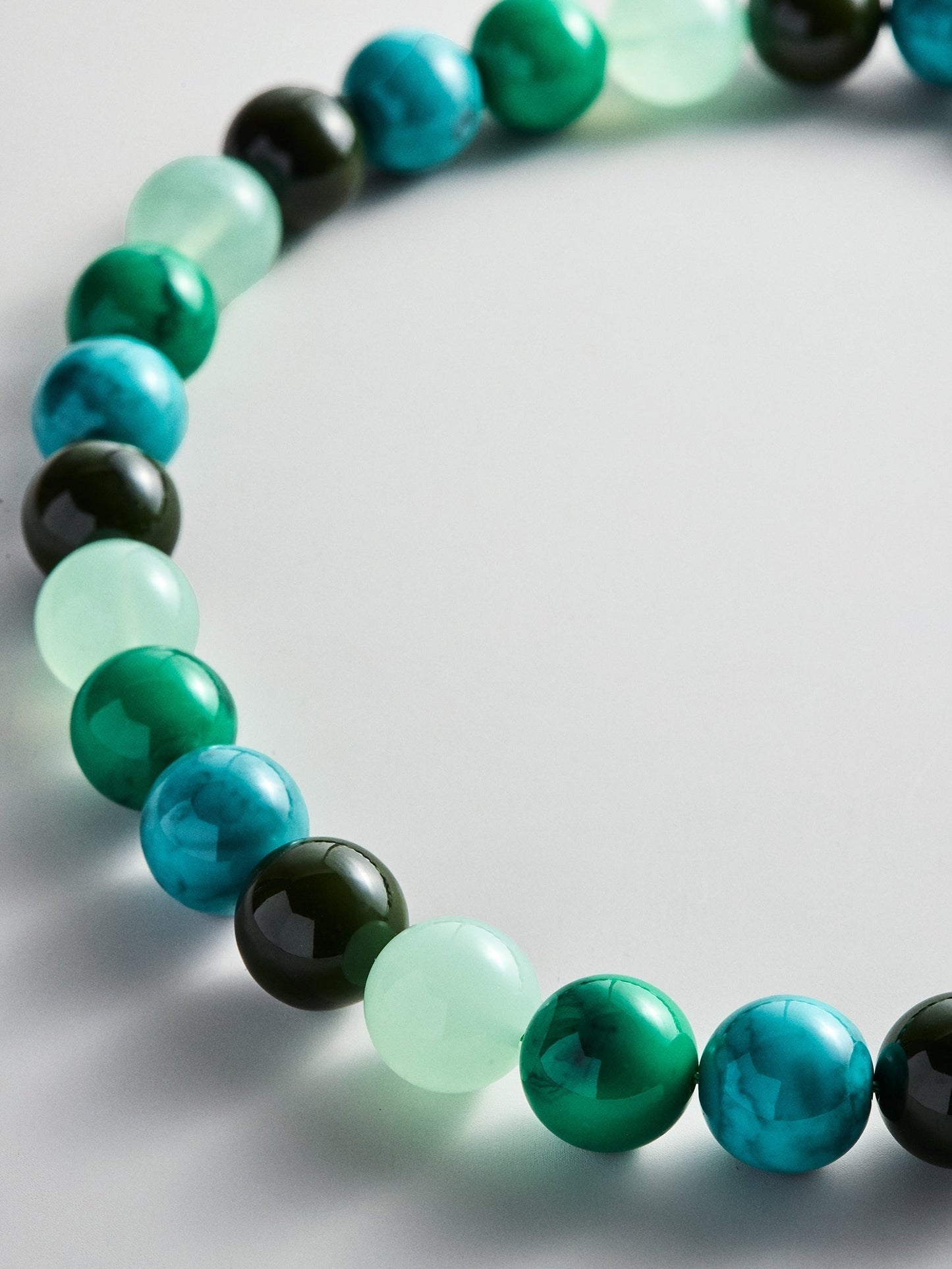 Mini Jane Beaded Necklace - Blue Multi Bead