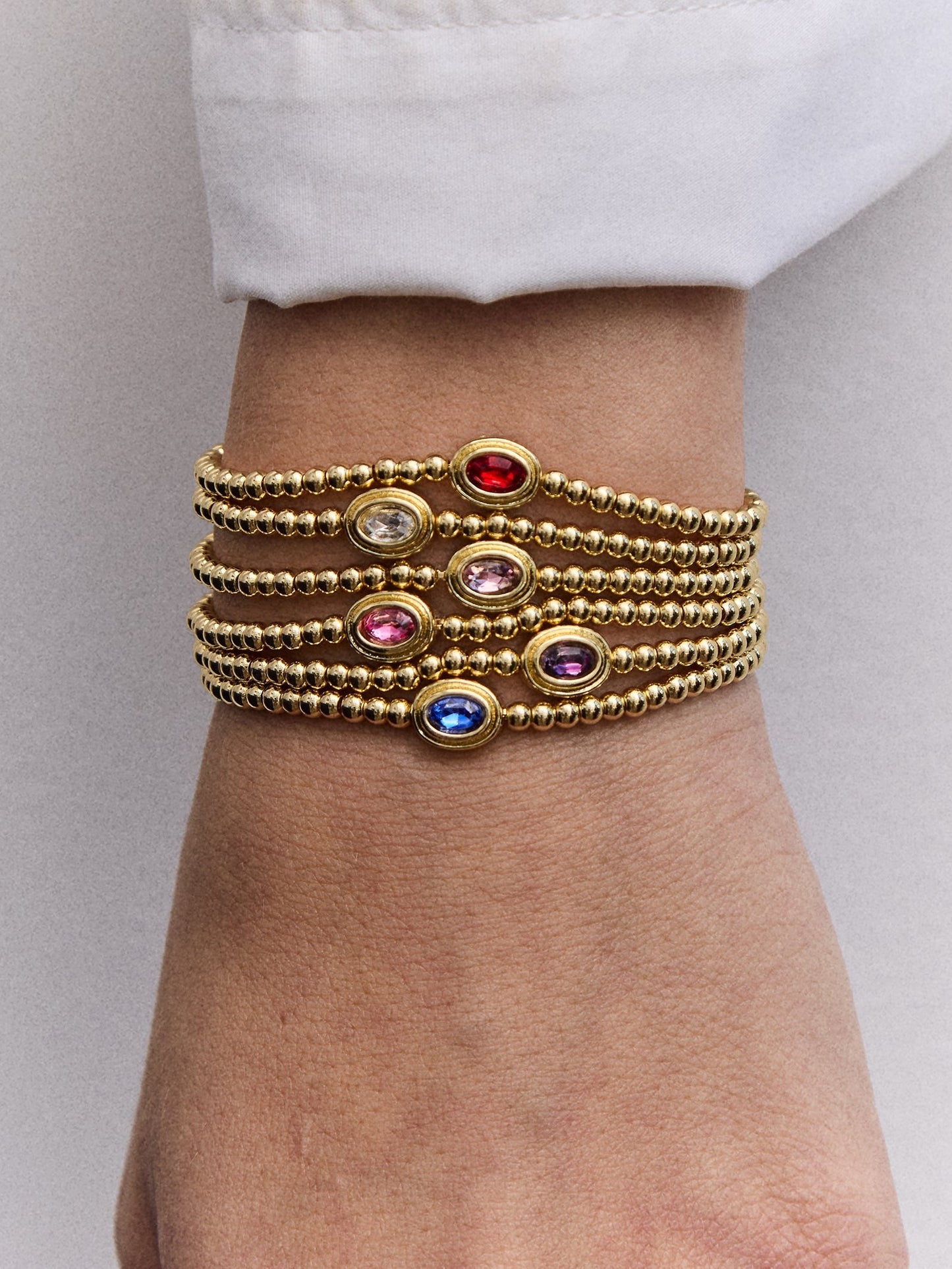 Valerie Bezel Pisa Bracelet - Amethyst