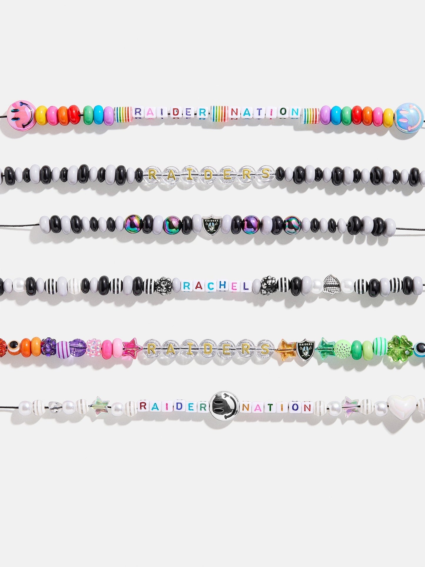 NFL Bracelet Bead Kit - Las Vegas Raiders