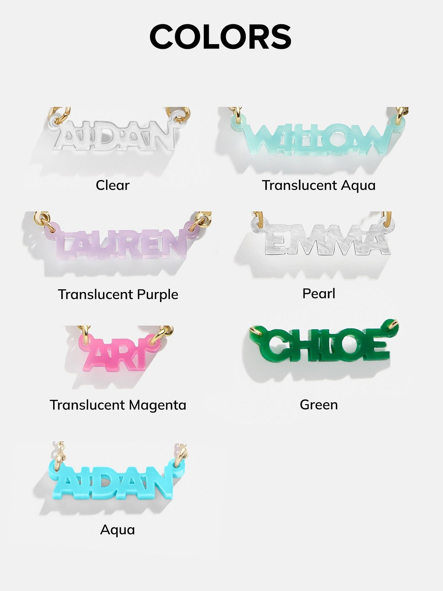 Kids' Custom Nameplate Necklace - Kids' Cable Chain