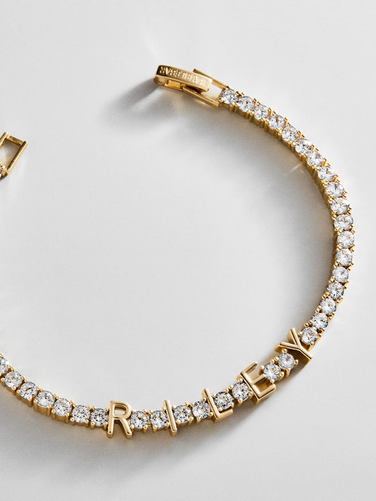 Custom Tennis Bracelet - Gold/Pavé