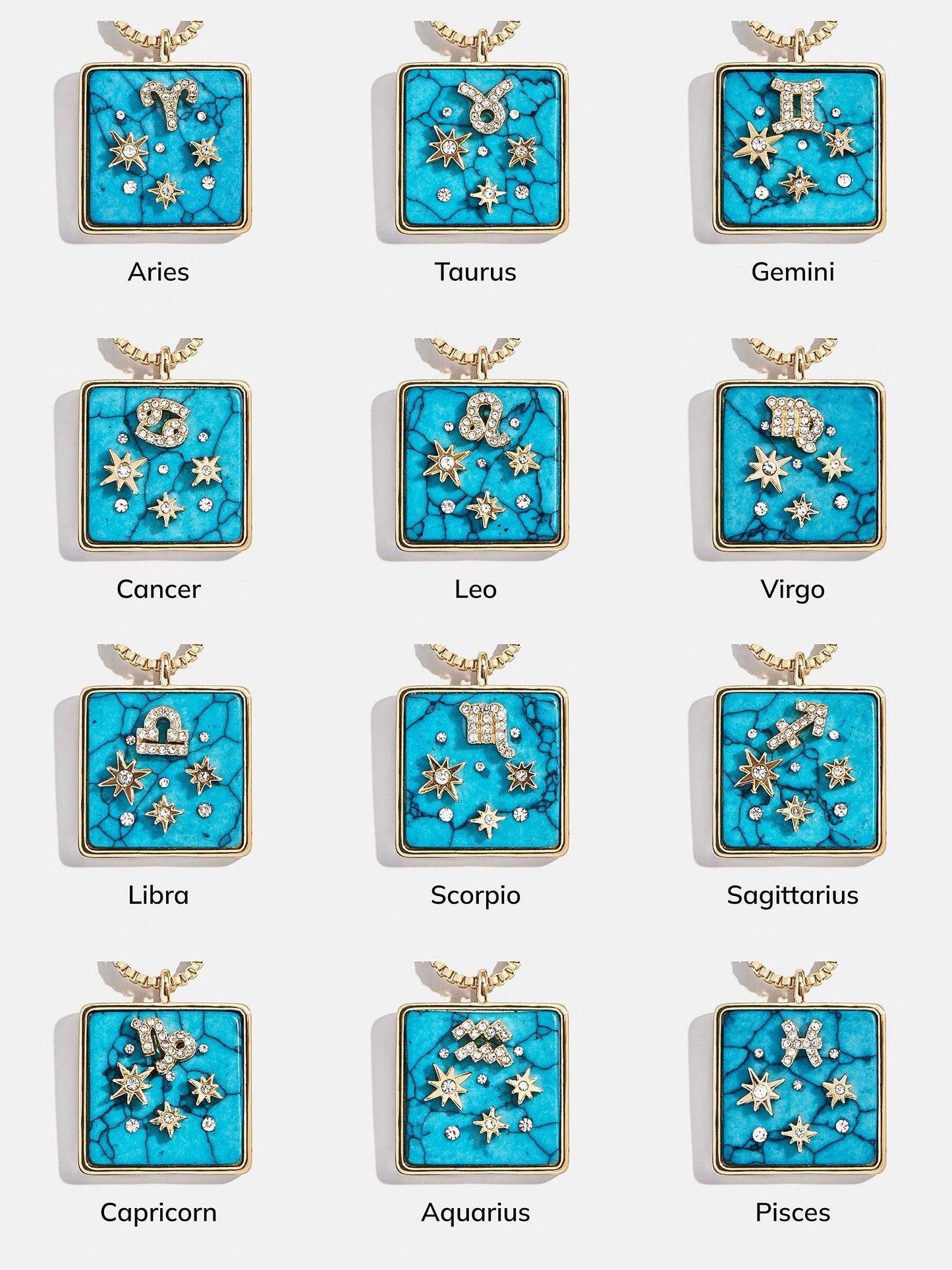 Semi-Precious Zodiac Pendant Necklace - Capricorn
