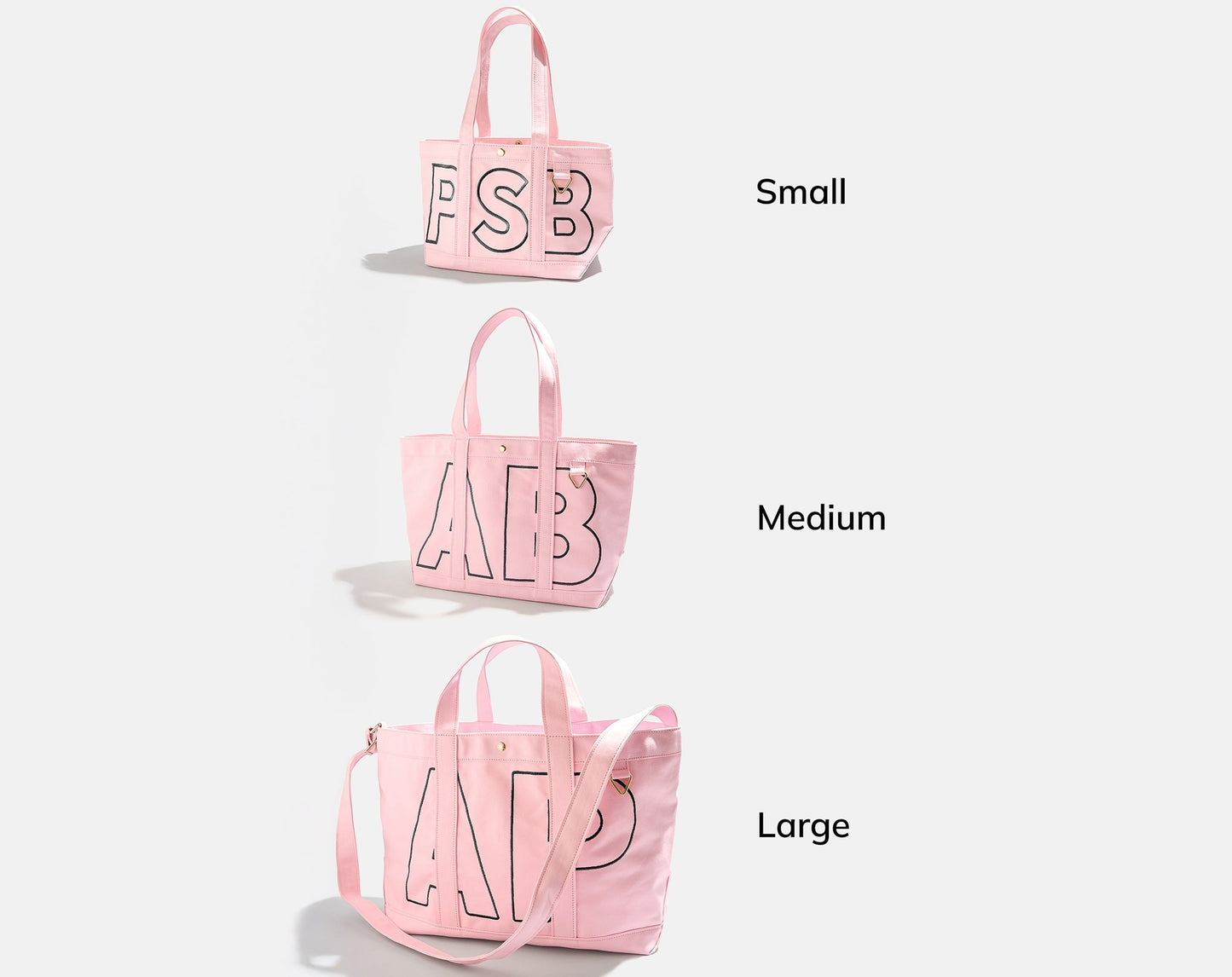 Solid Custom Alpha Tote - Soft Pink