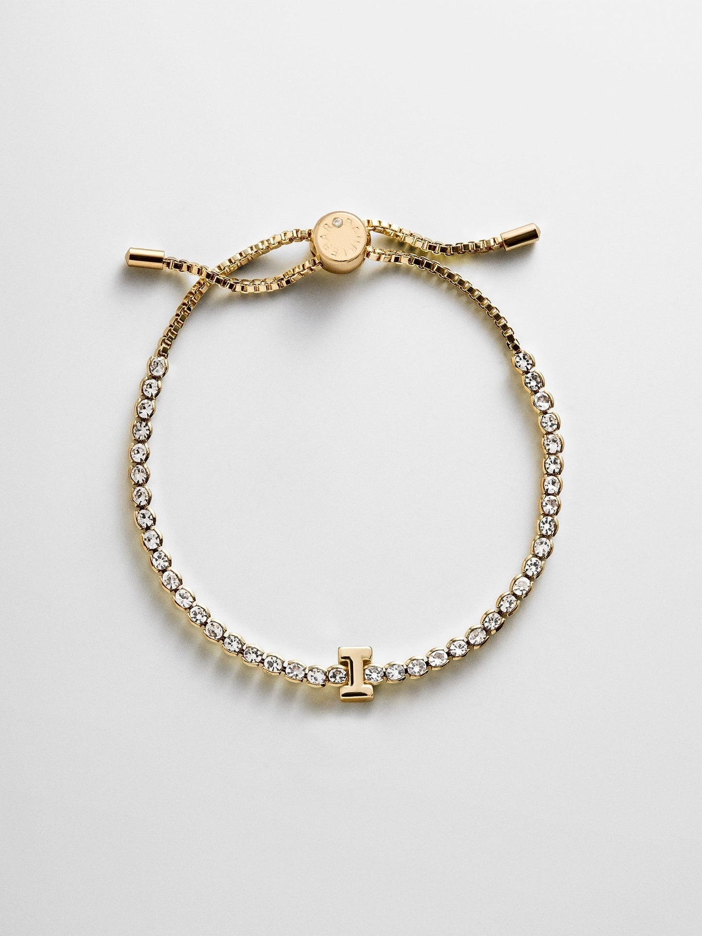 Block Letter Tennis Bracelet - Initial Tennis Bracelet