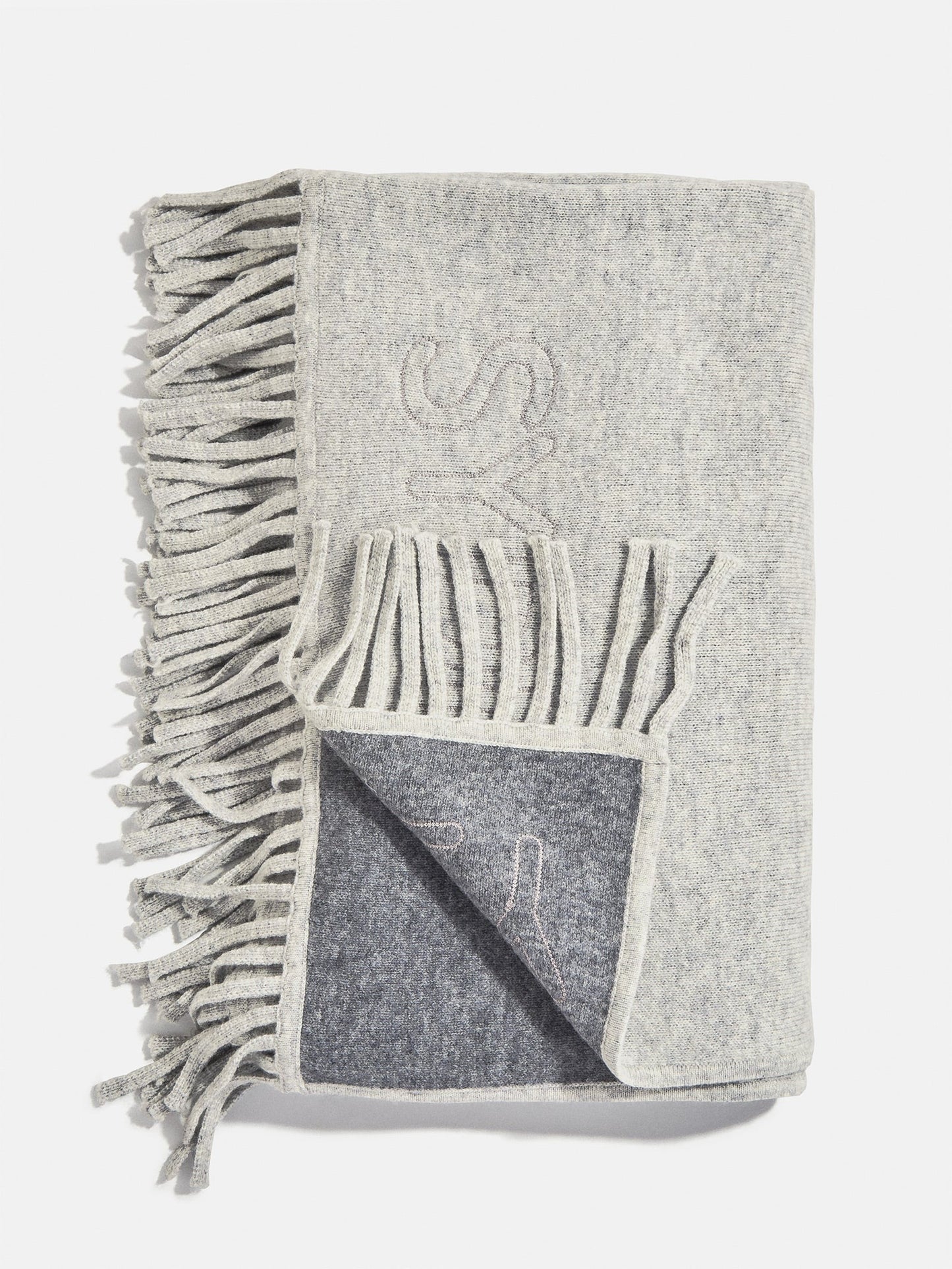 Pure Merino Wool Custom Blanket - Cloud Gray/Dark Gray