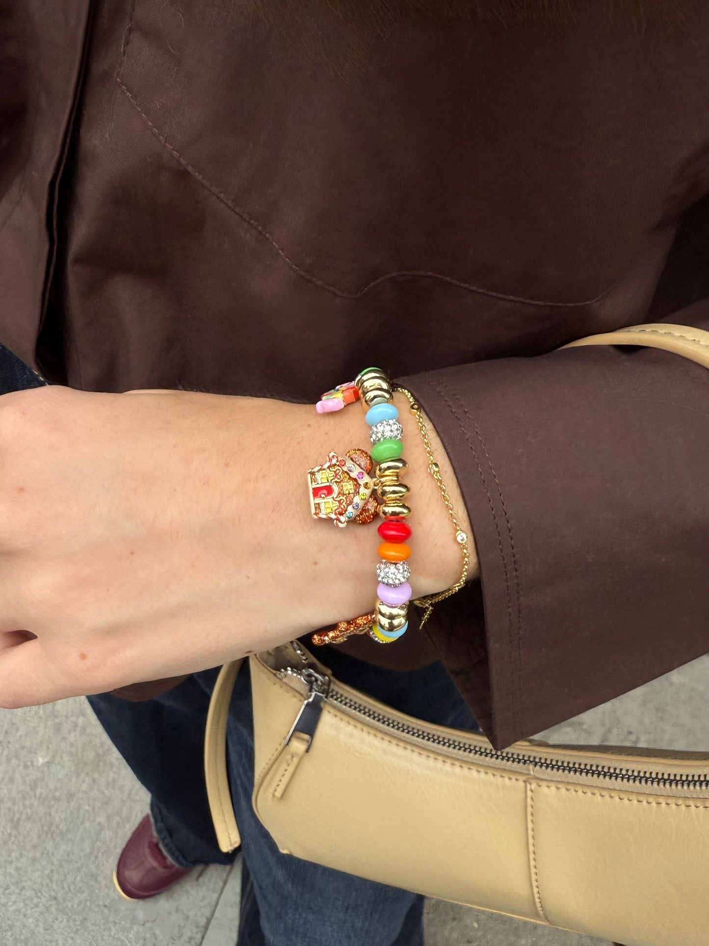 Disney Mickey Mouse Gingerbread Charm Bracelet - Multi