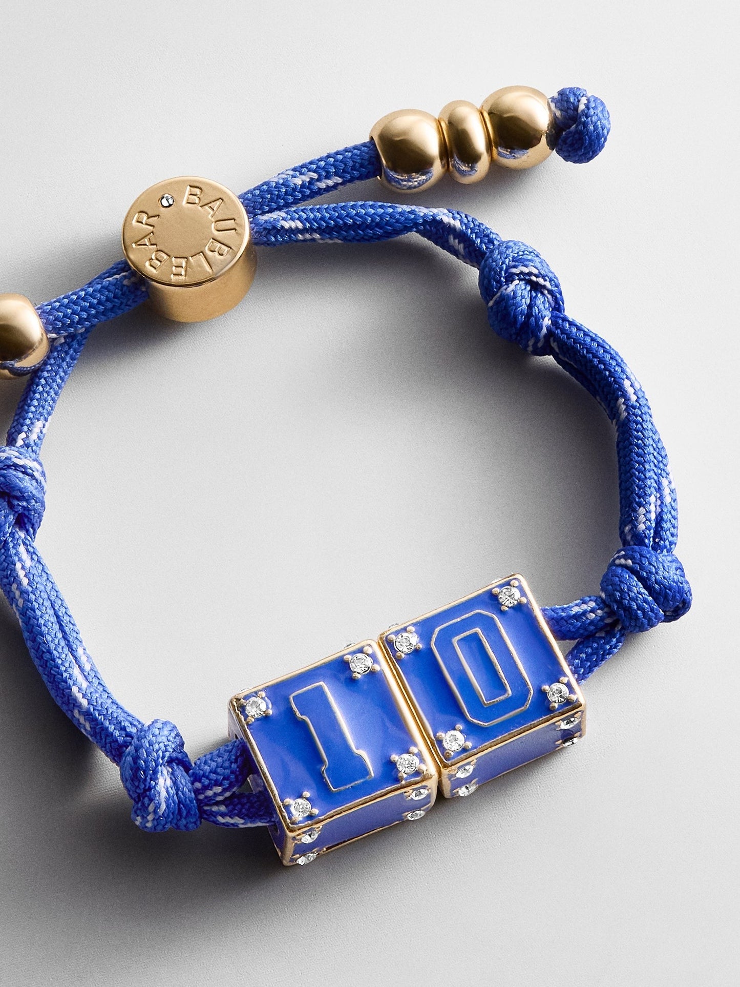 Block Party Varsity Number Custom Bracelet - Cobalt Double Digit