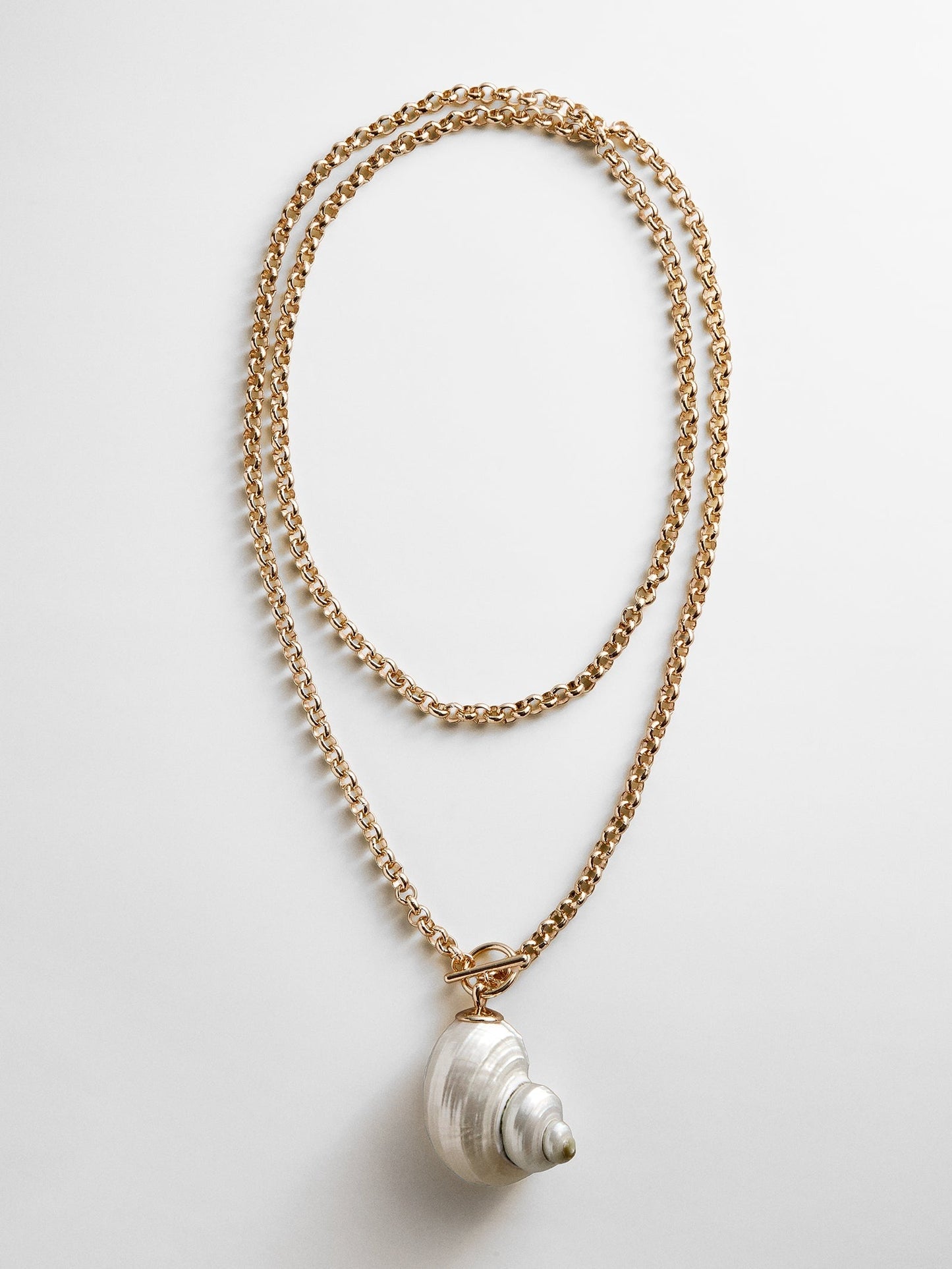 Ophelia Shell Wrap Necklace - Gold/Pearl