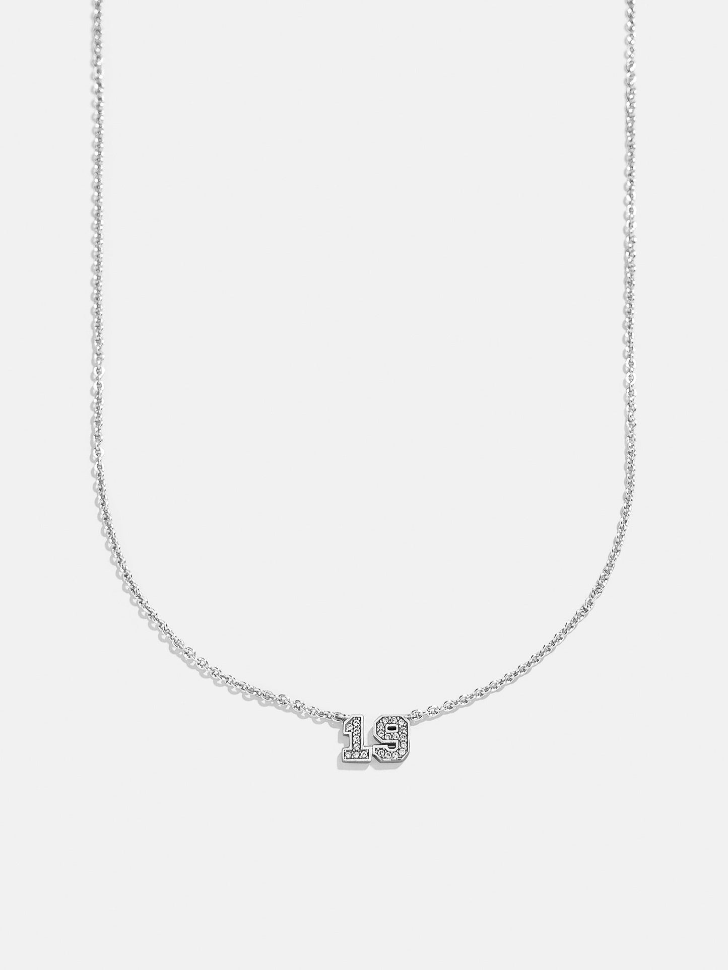 Varsity Number Custom Necklace - One Silver Station