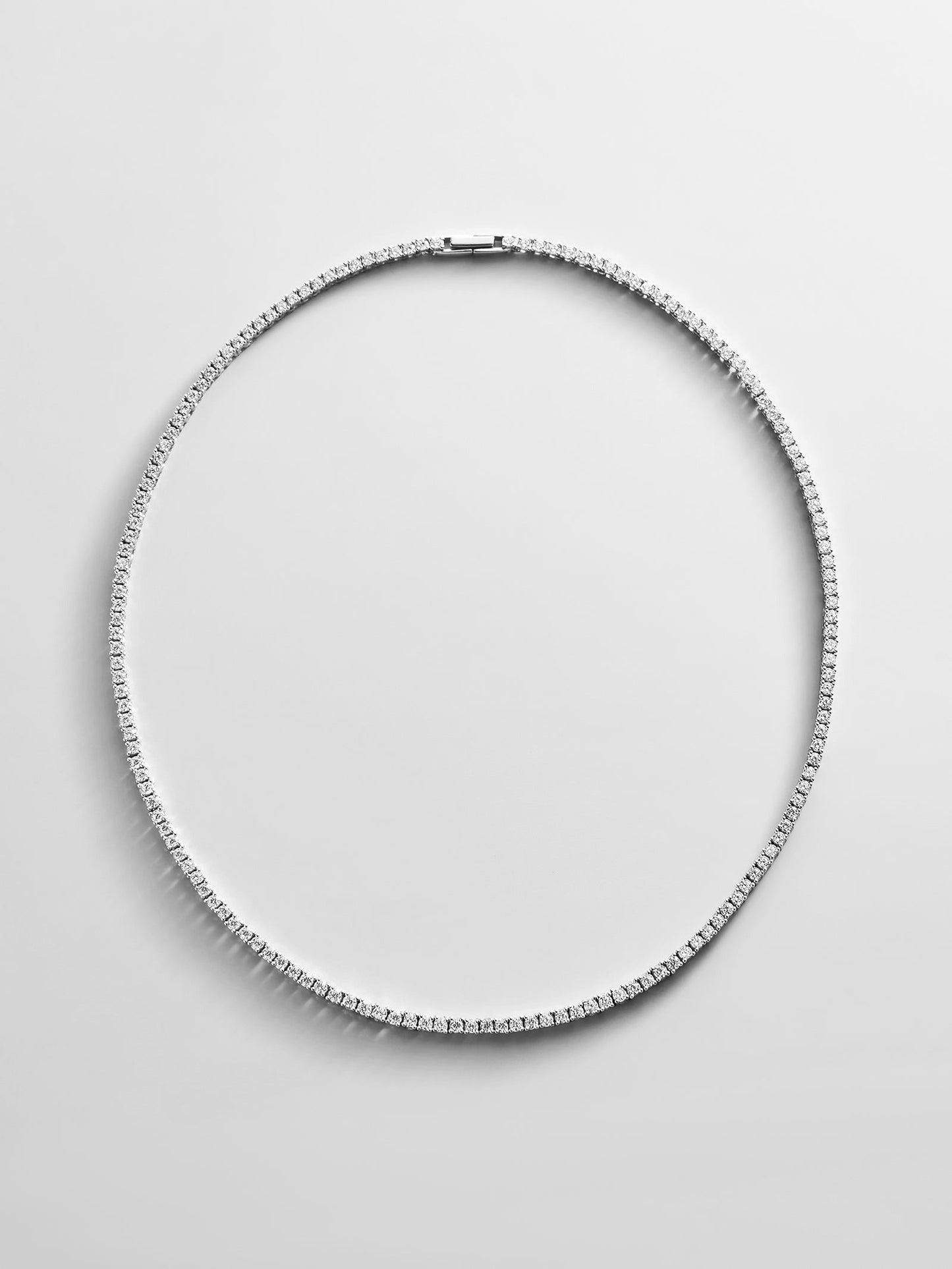 Billie Sterling Silver Tennis Necklace - Sterling Silver