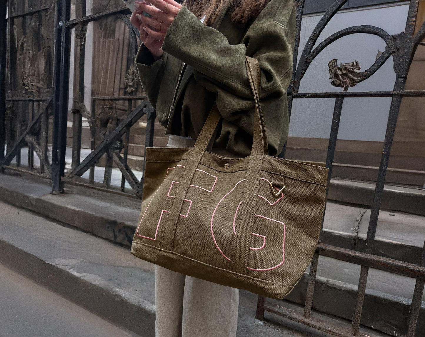 Solid Custom Alpha Tote - Mushroom Taupe