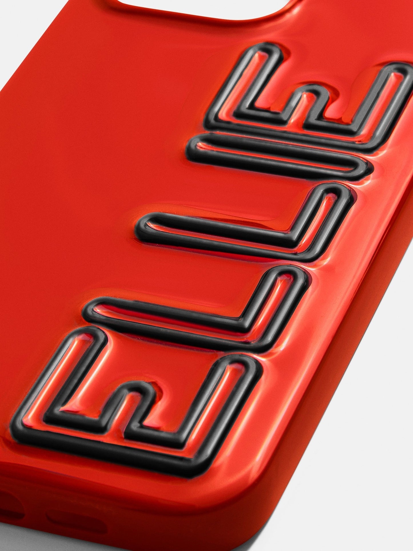 Fine Line Custom iPhone Case - Red/Black