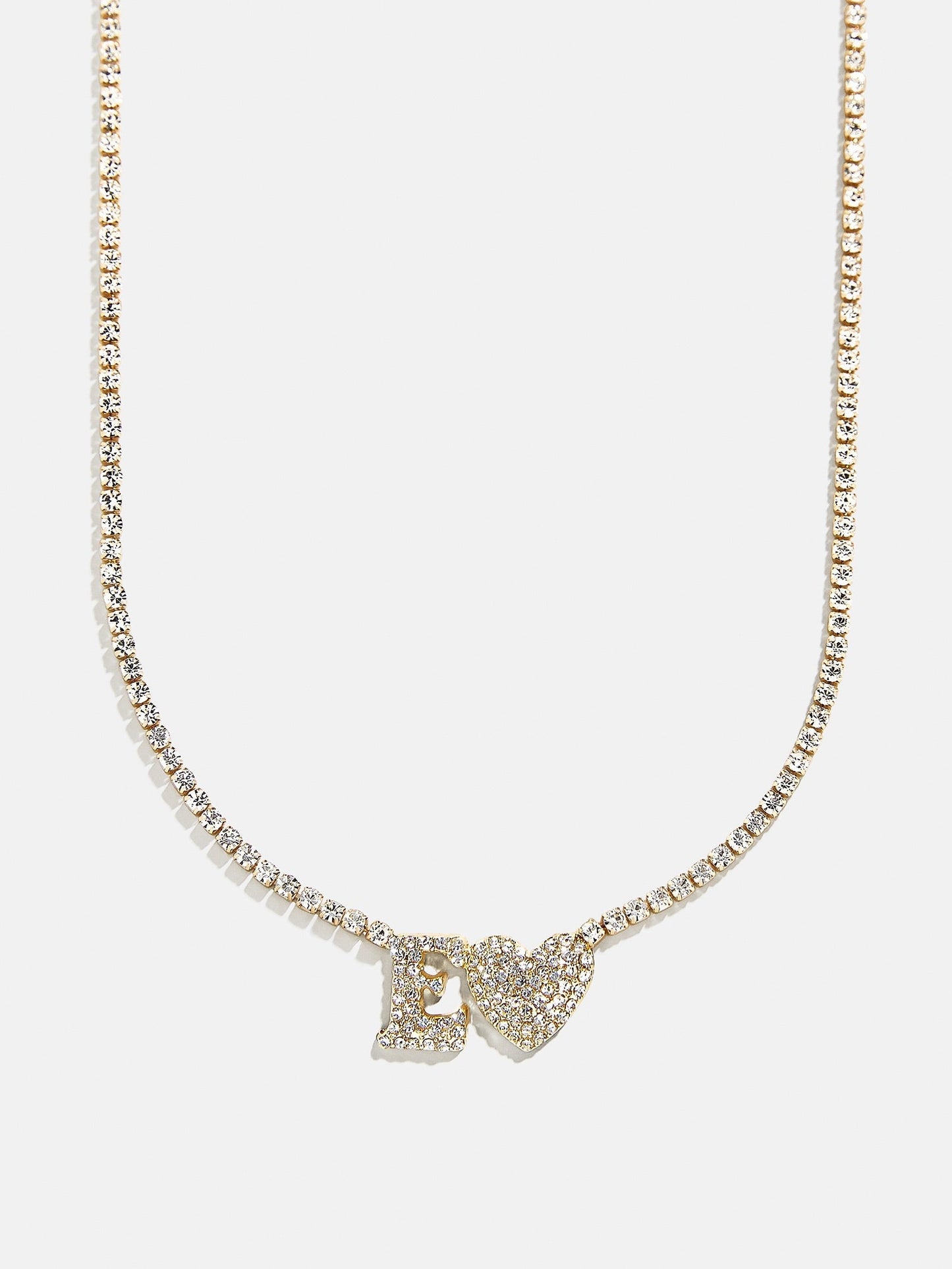 Love Letter Kids' Initial Tennis Necklace - Gold/Pavé