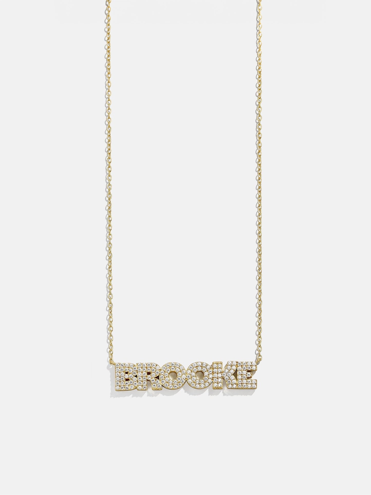 14K Gold Custom Nameplate Necklace - Bold