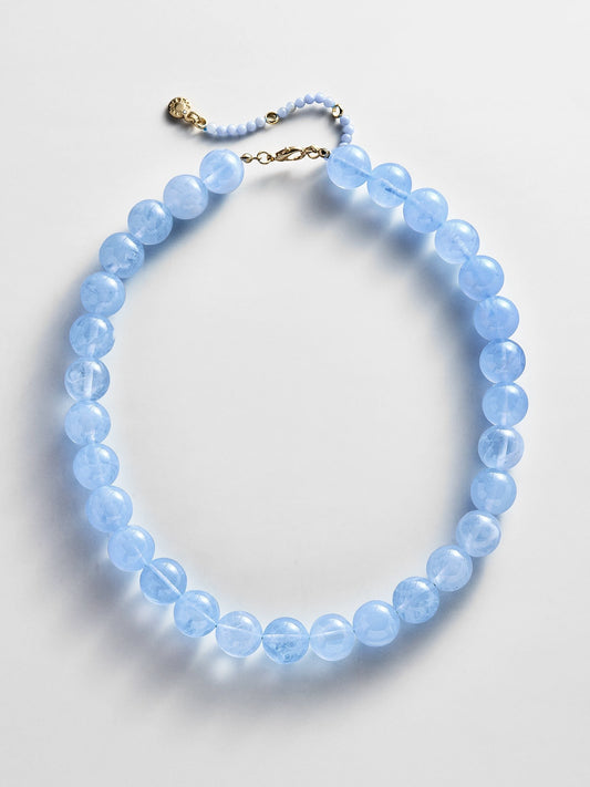 Mini Jane Beaded Necklace - Soft Blue
