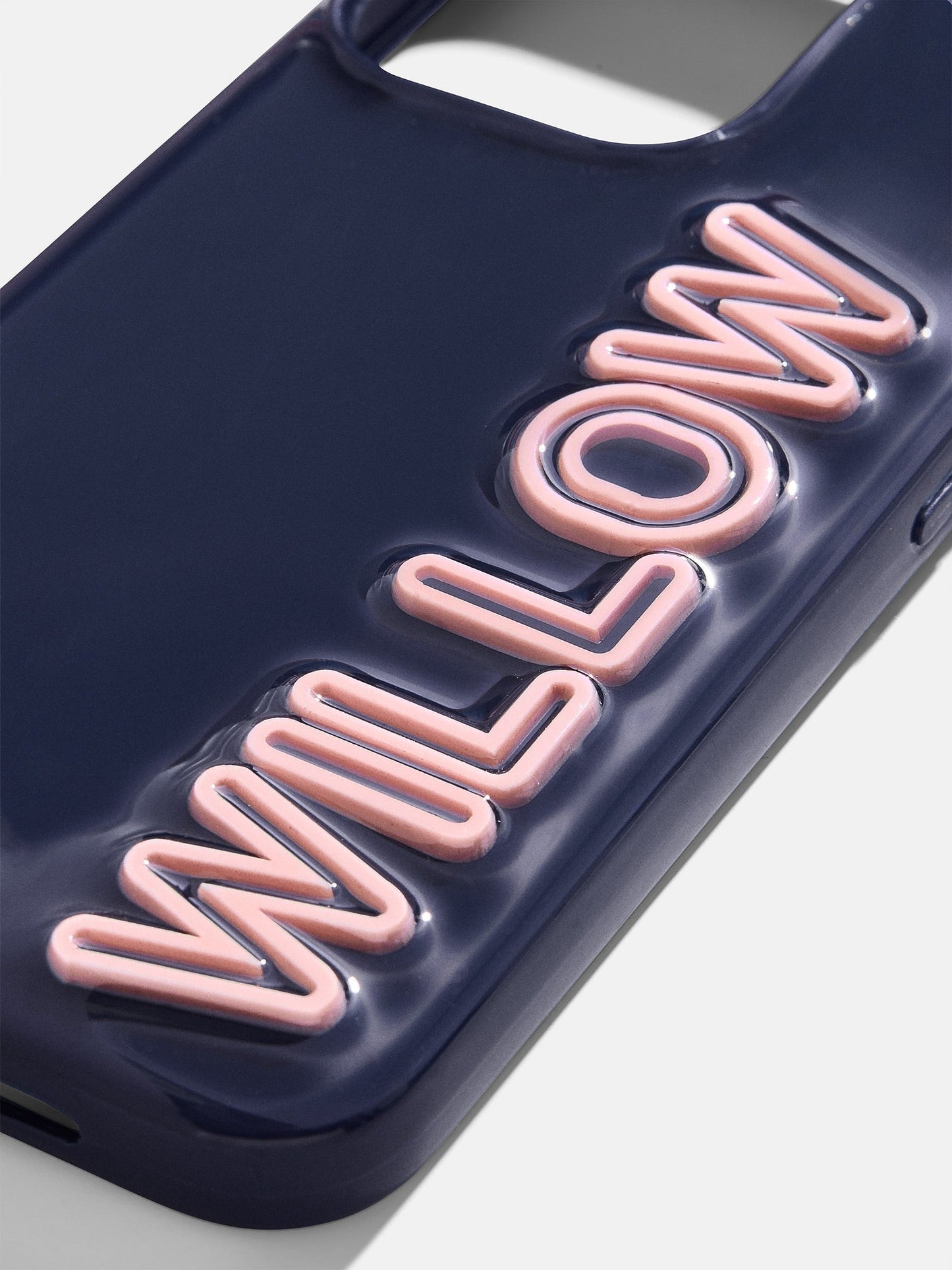 Fine Line Custom iPhone Case - Navy/Blush