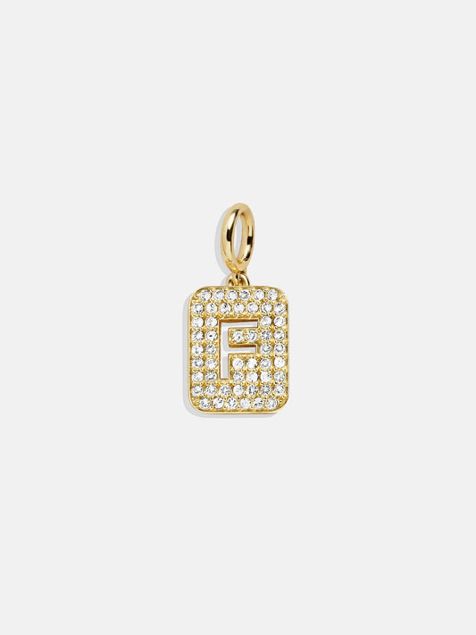 Block Pavé Initial Cluster Charm - F