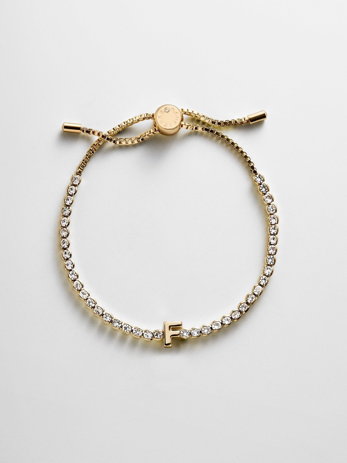 Block Letter Tennis Bracelet - Initial Tennis Bracelet