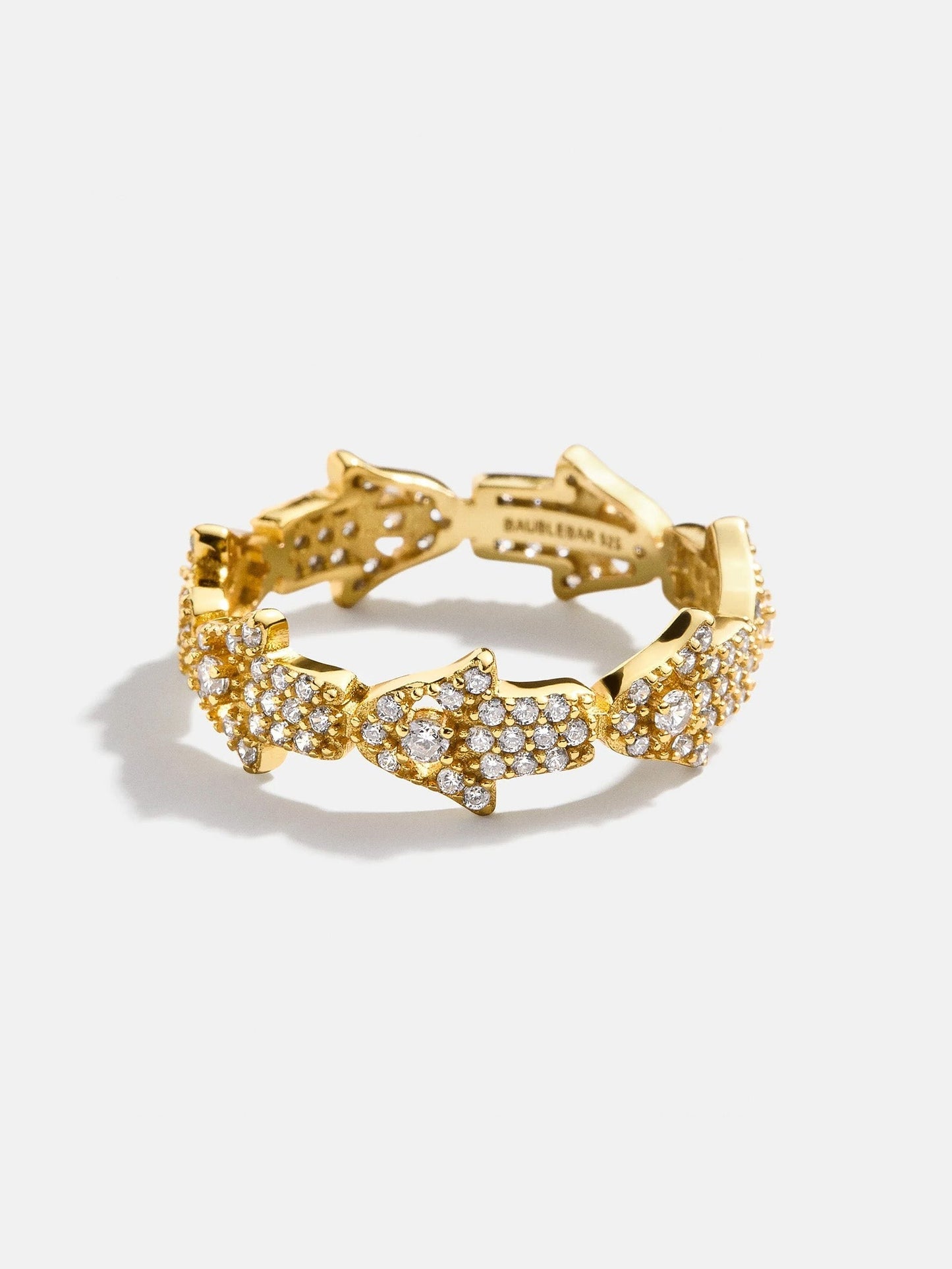 18K Gold Hamsa Pavé Ring - Hamsa