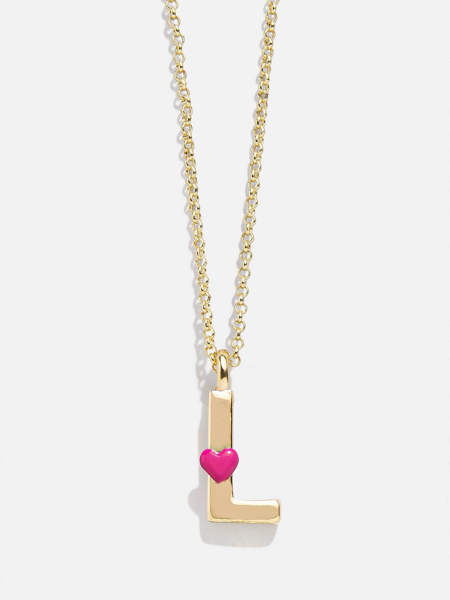 Kids' Heart Initial Necklace - Gold