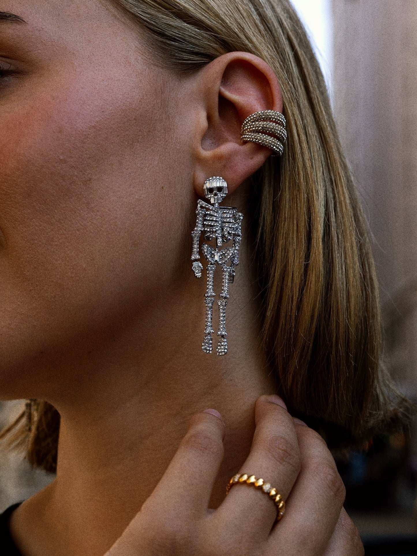 Drop Dead Hottie Earrings - Silver