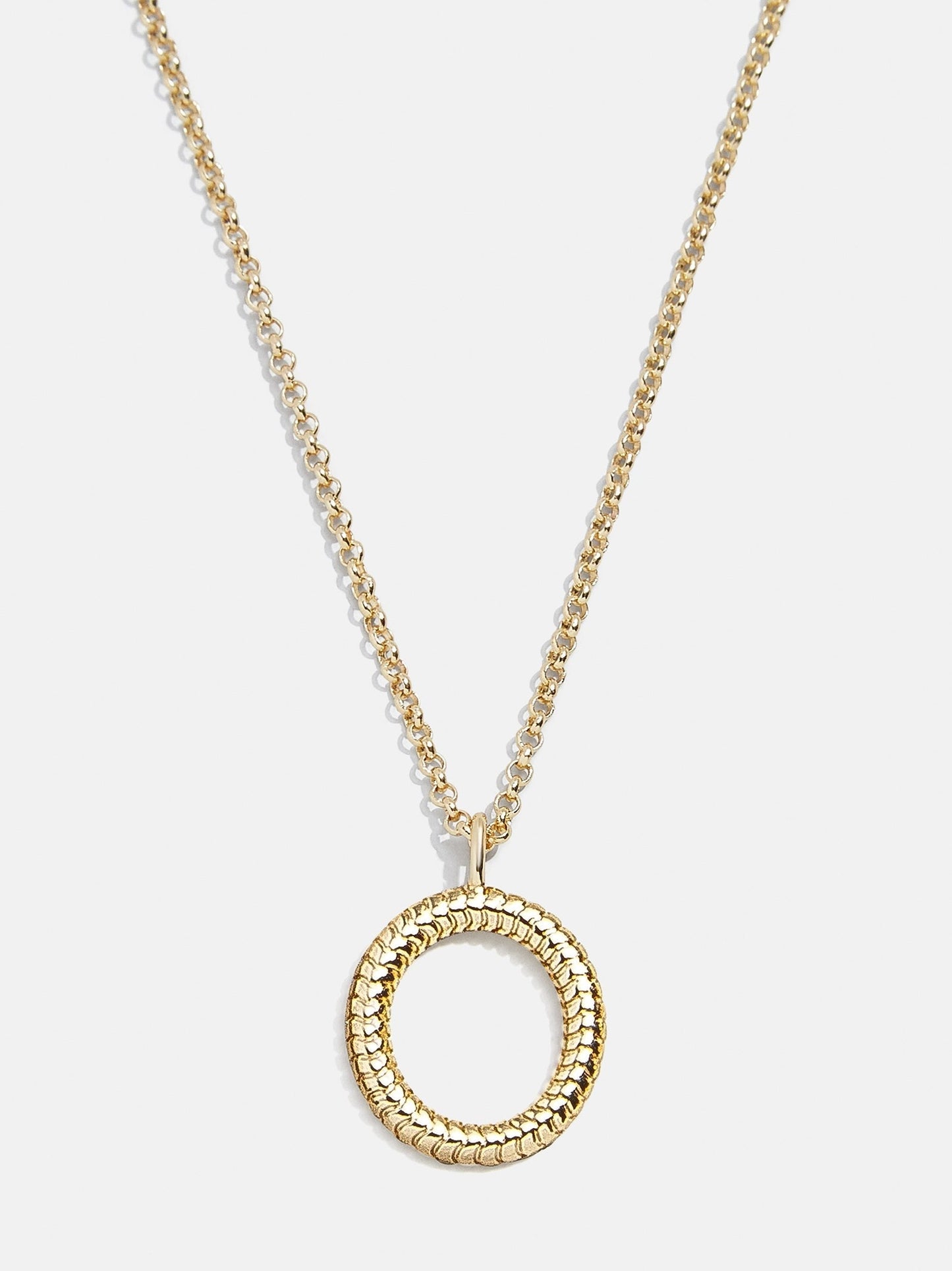 Classic Initial Necklace - Ribbed Initial