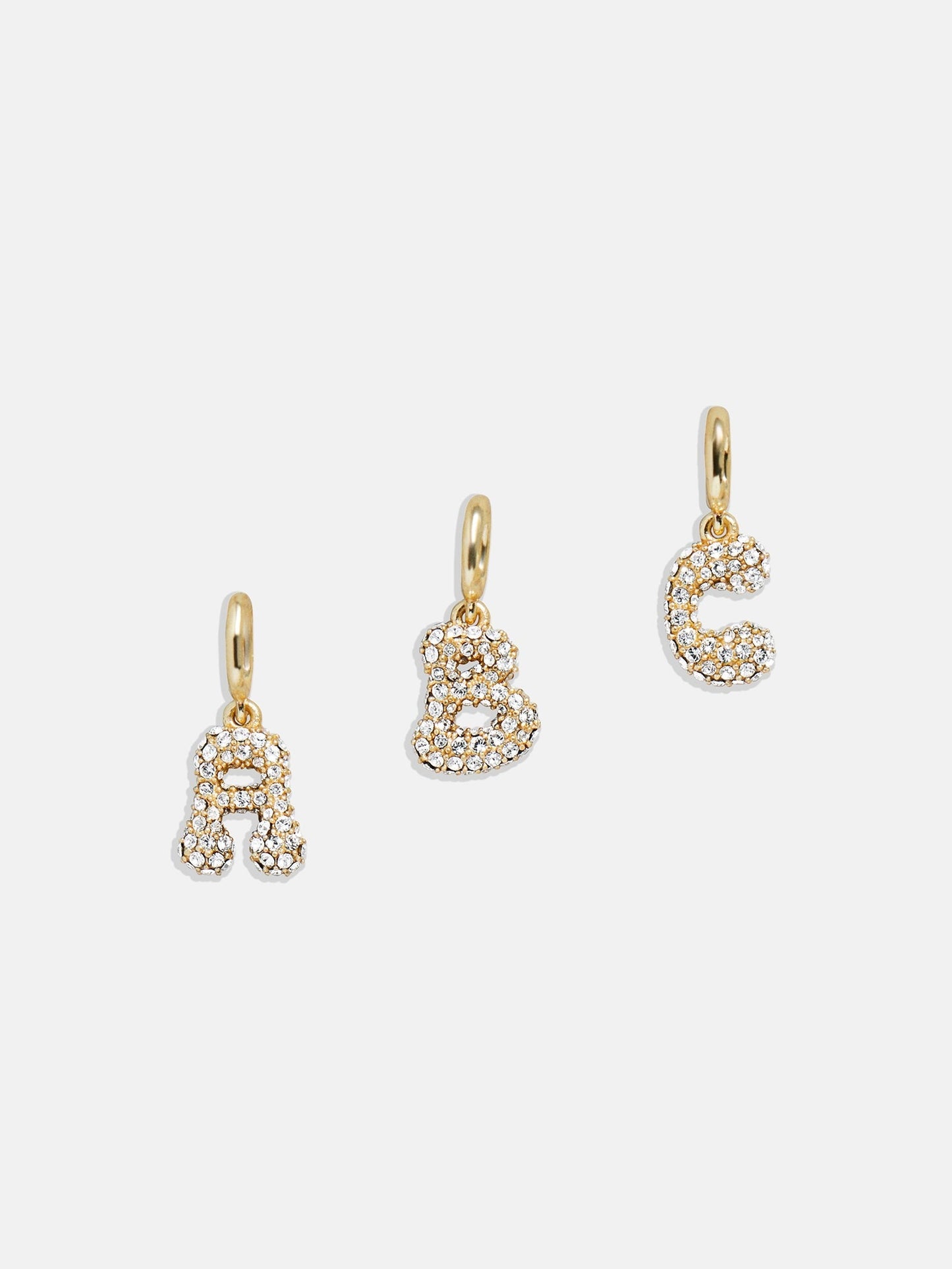 Pavé Bubble Initial Cluster Charm - A