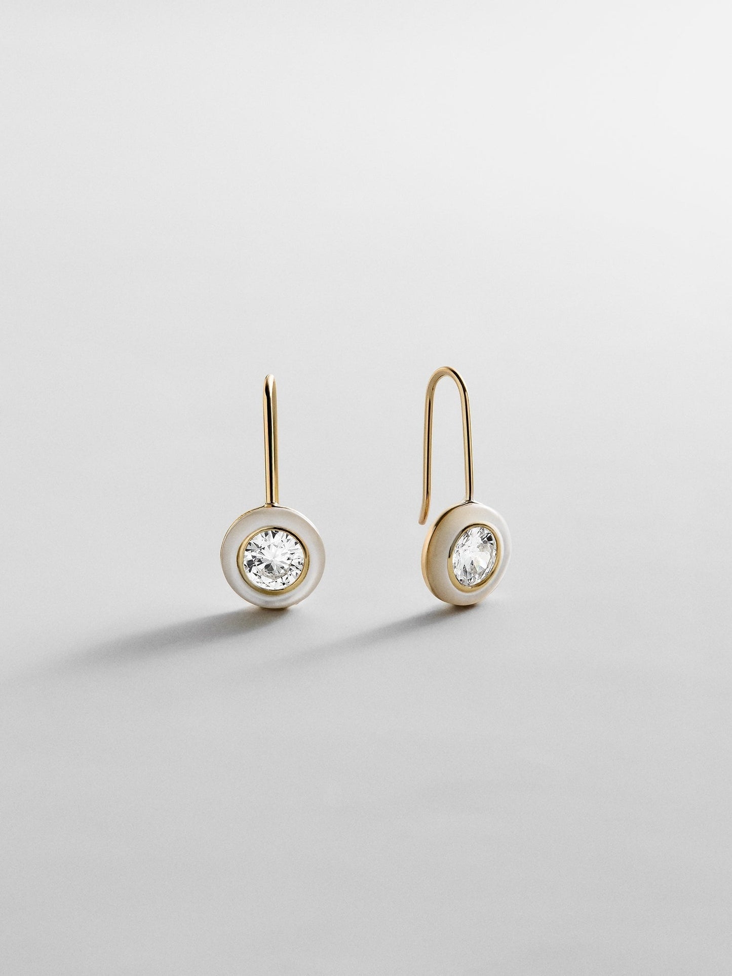 Fallon 14K Gold Semi-Precious Earrings - White Quartz