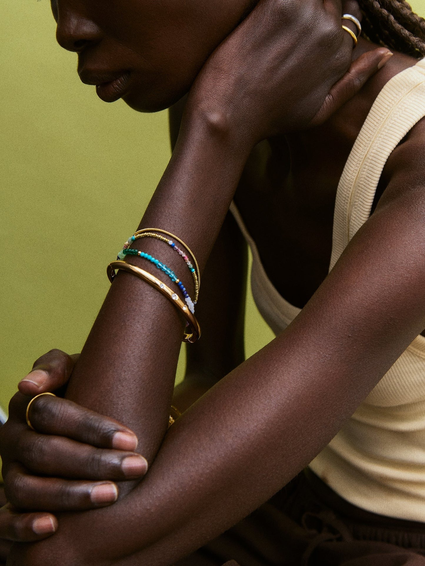 Rowan Semi-Precious Layered Bracelet - Capri