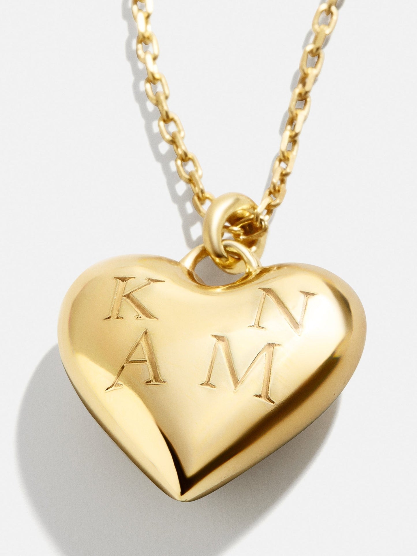 14K Gold Custom Bubble Heart Necklace - 14K Gold