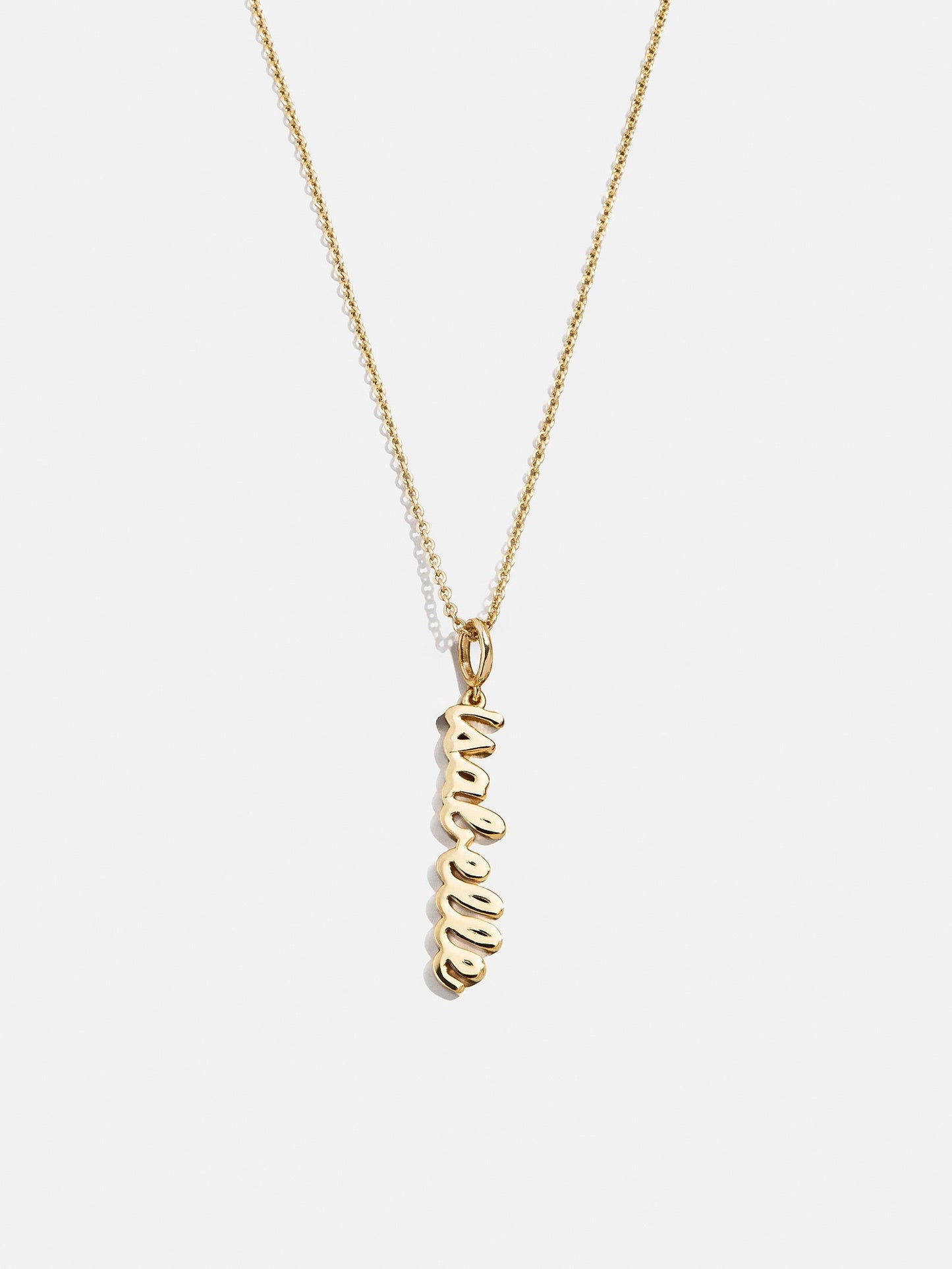 Mini Gold Script Cluster Custom Nameplate Necklace - 1 Name
