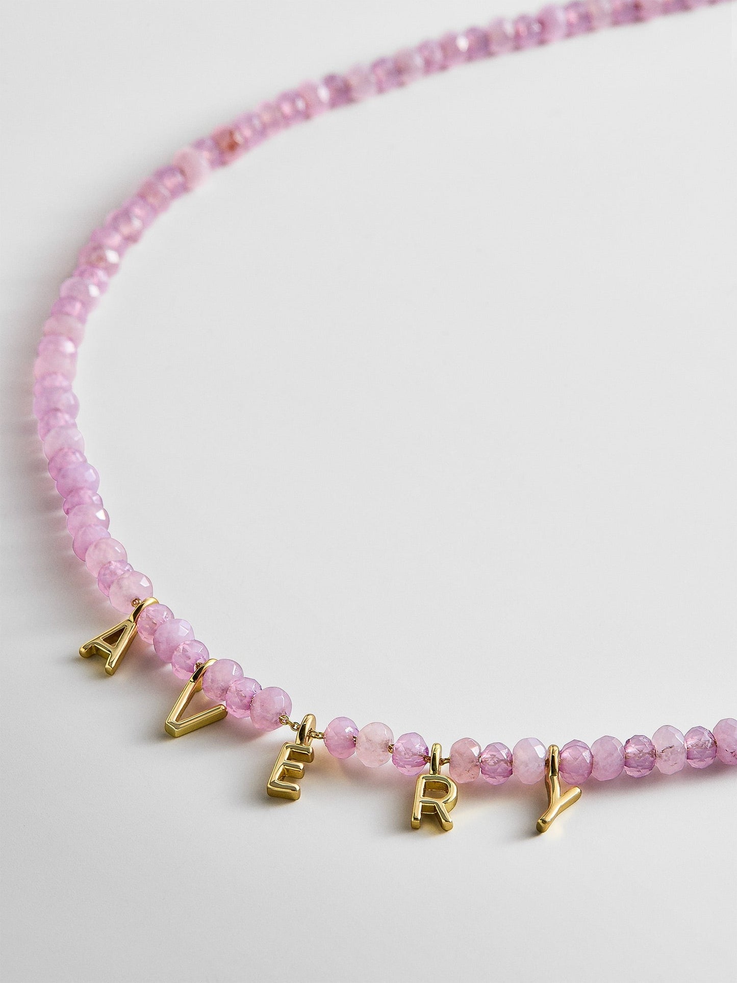 Mini Semi-Precious Custom Necklace - Light Amethyst