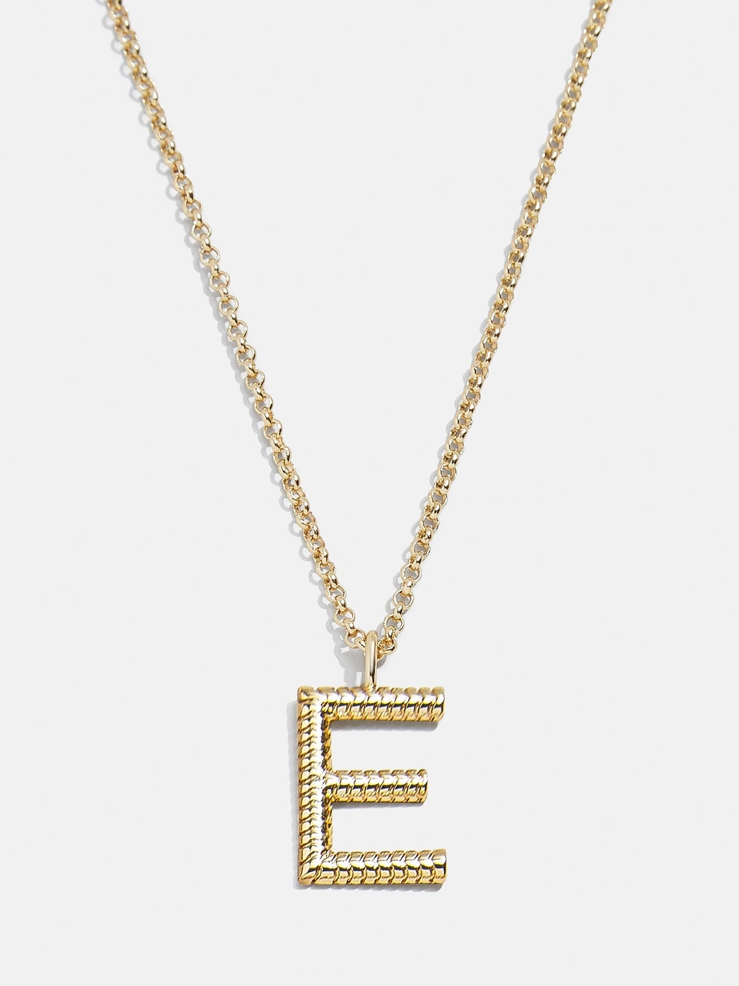 Classic Initial Necklace - Ribbed Initial