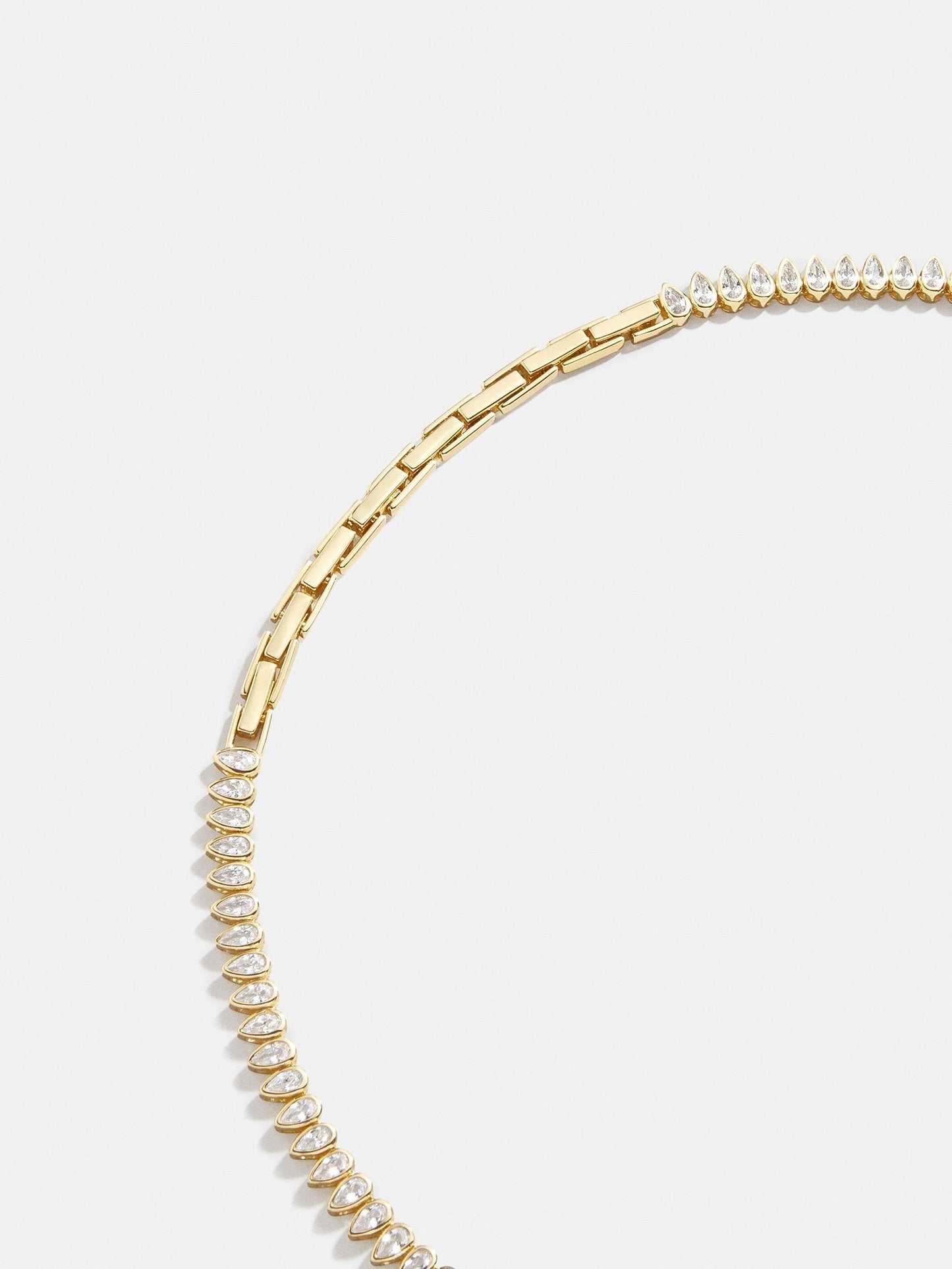 Julia 14K Gold Adjustable Tennis Necklace - Gold/Pavé