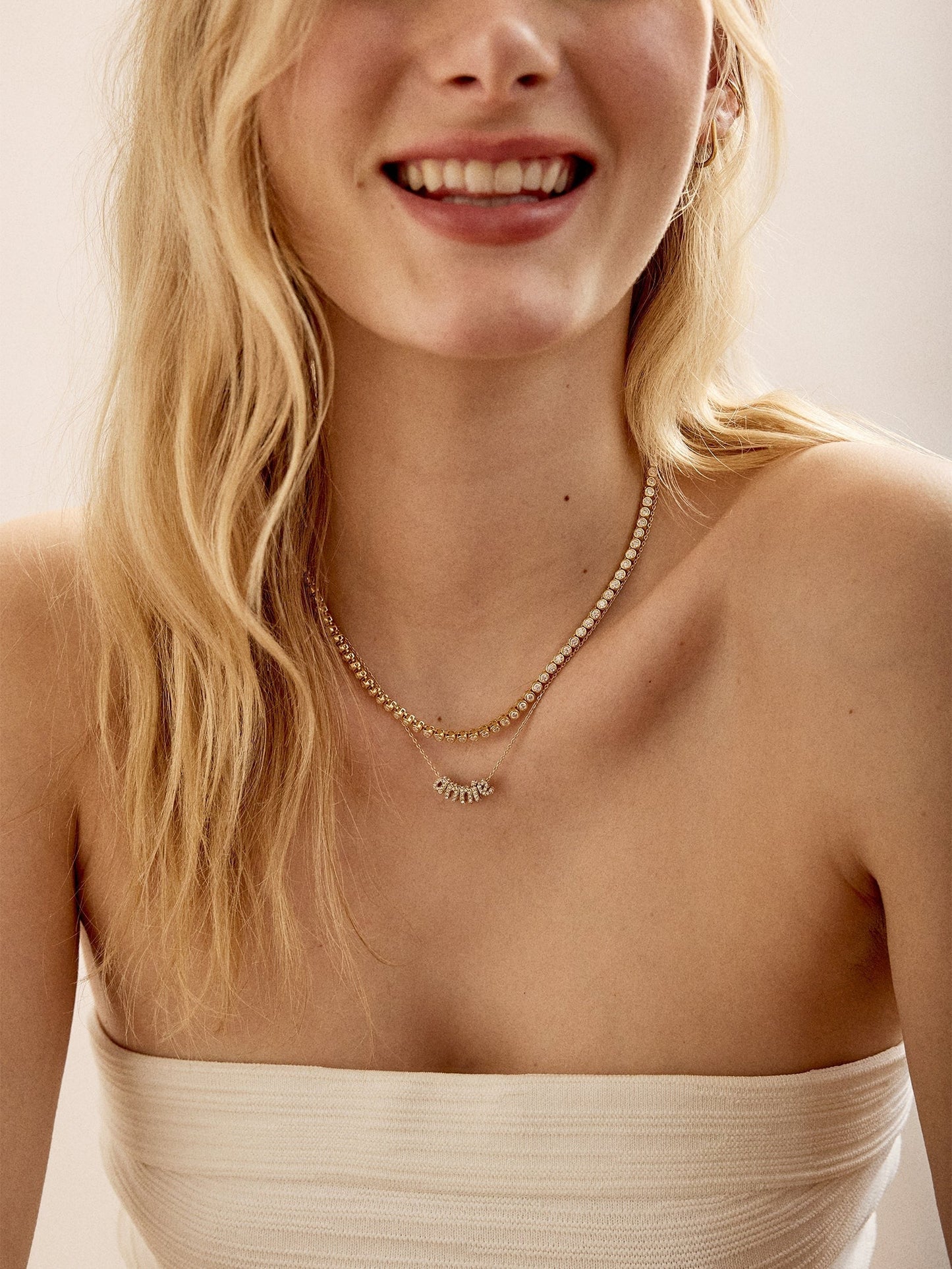 Bubble Letter Custom Necklace - Extra Small Bubble Letter
