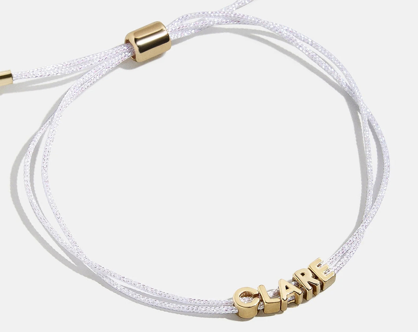 Custom Cord Bracelet - White