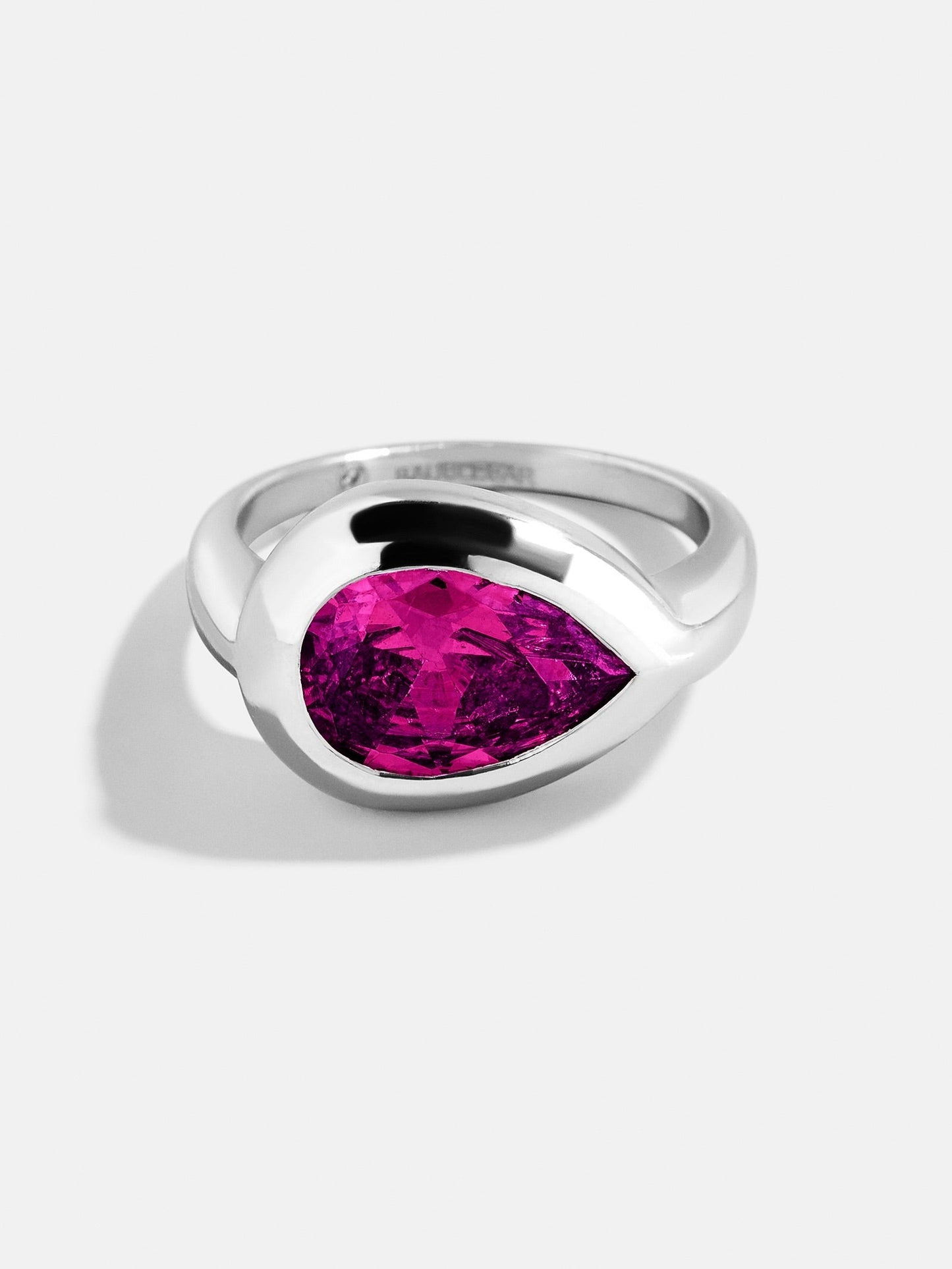 Silver Cubic Zirconia Custom Birthstone Ring - Rose