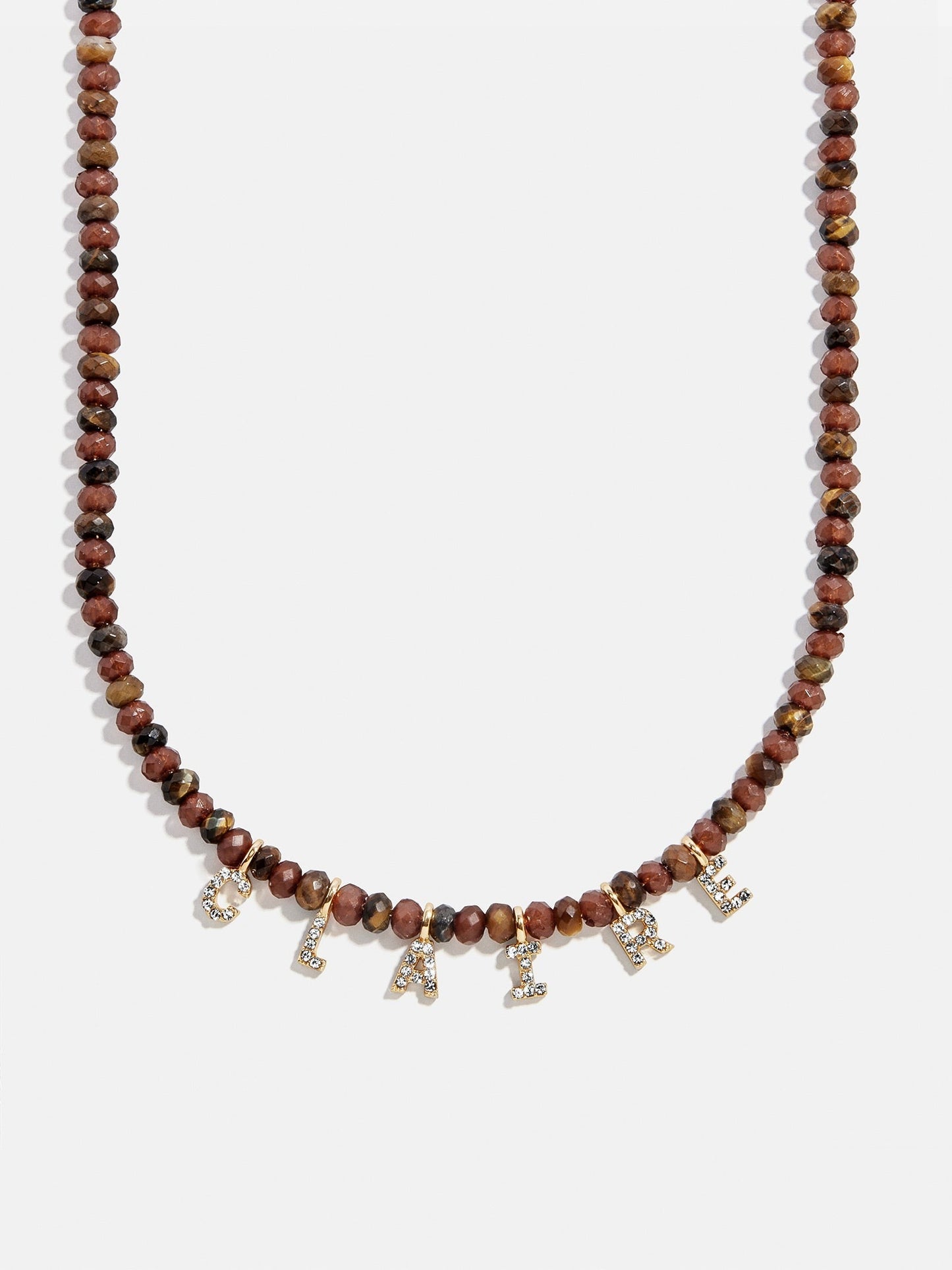 Mini Semi-Precious Custom Necklace - Tiger's Eye