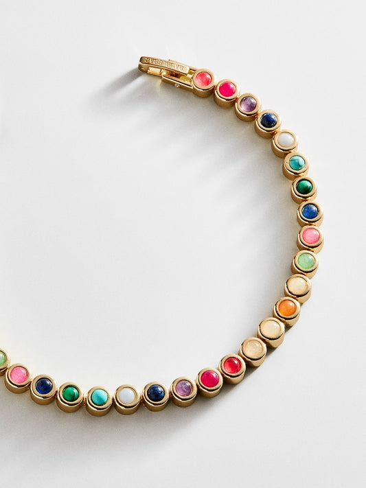 Nina Semi-Precious Bracelet - Gold/Multi
