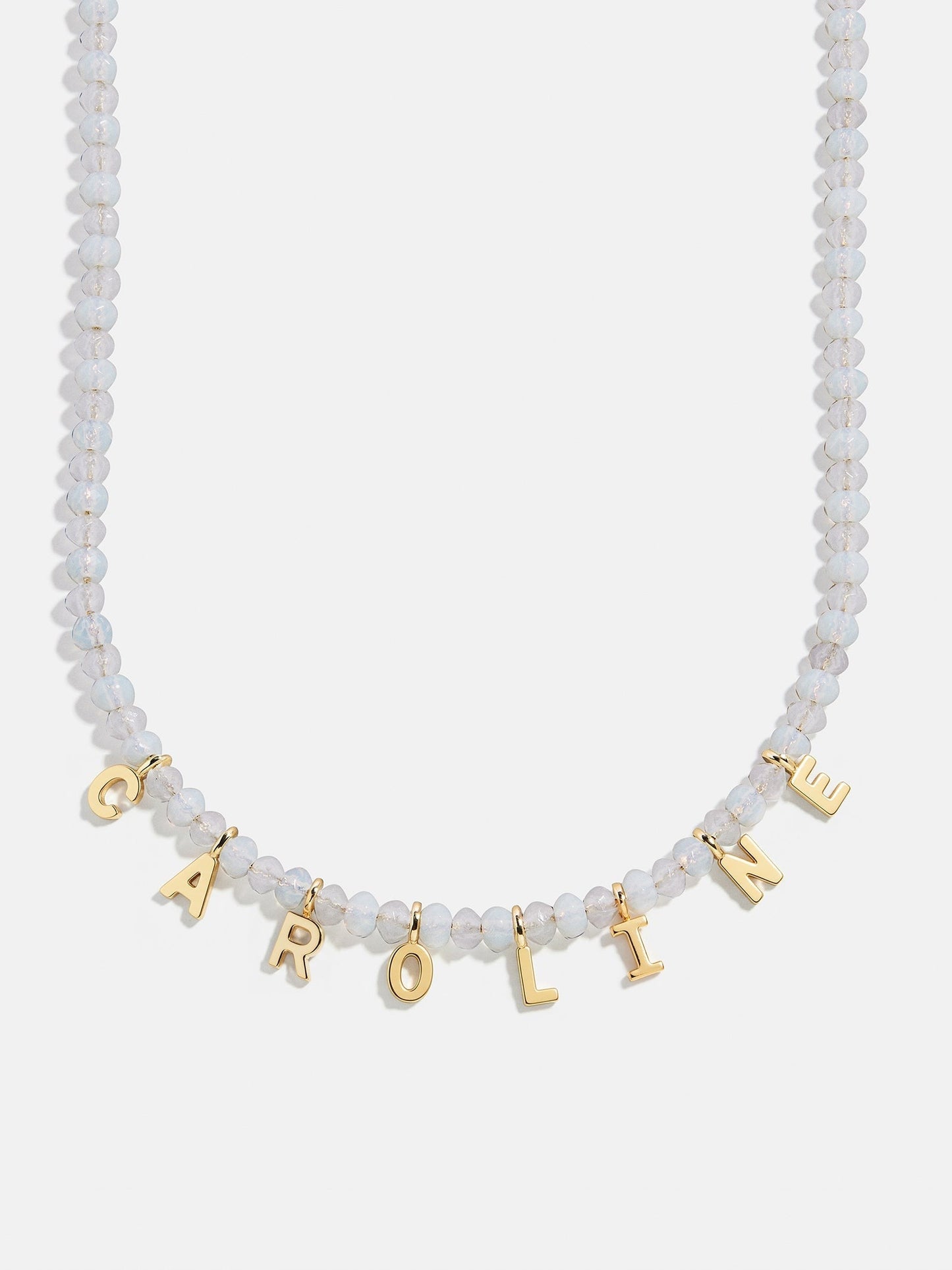 Mini Semi-Precious Custom Necklace - White Opal