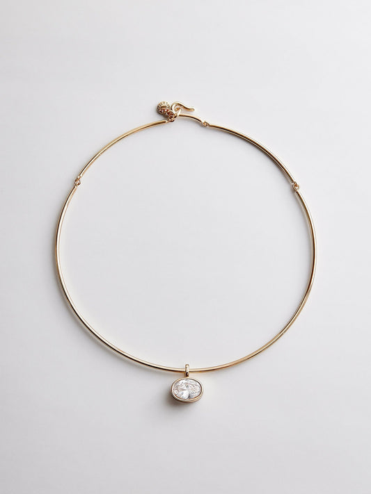 Lexi Crystal Collar Necklace - Gold