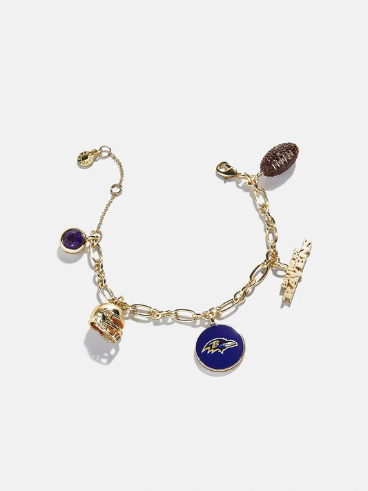 NFL Charm Bracelet - Baltimore Ravens