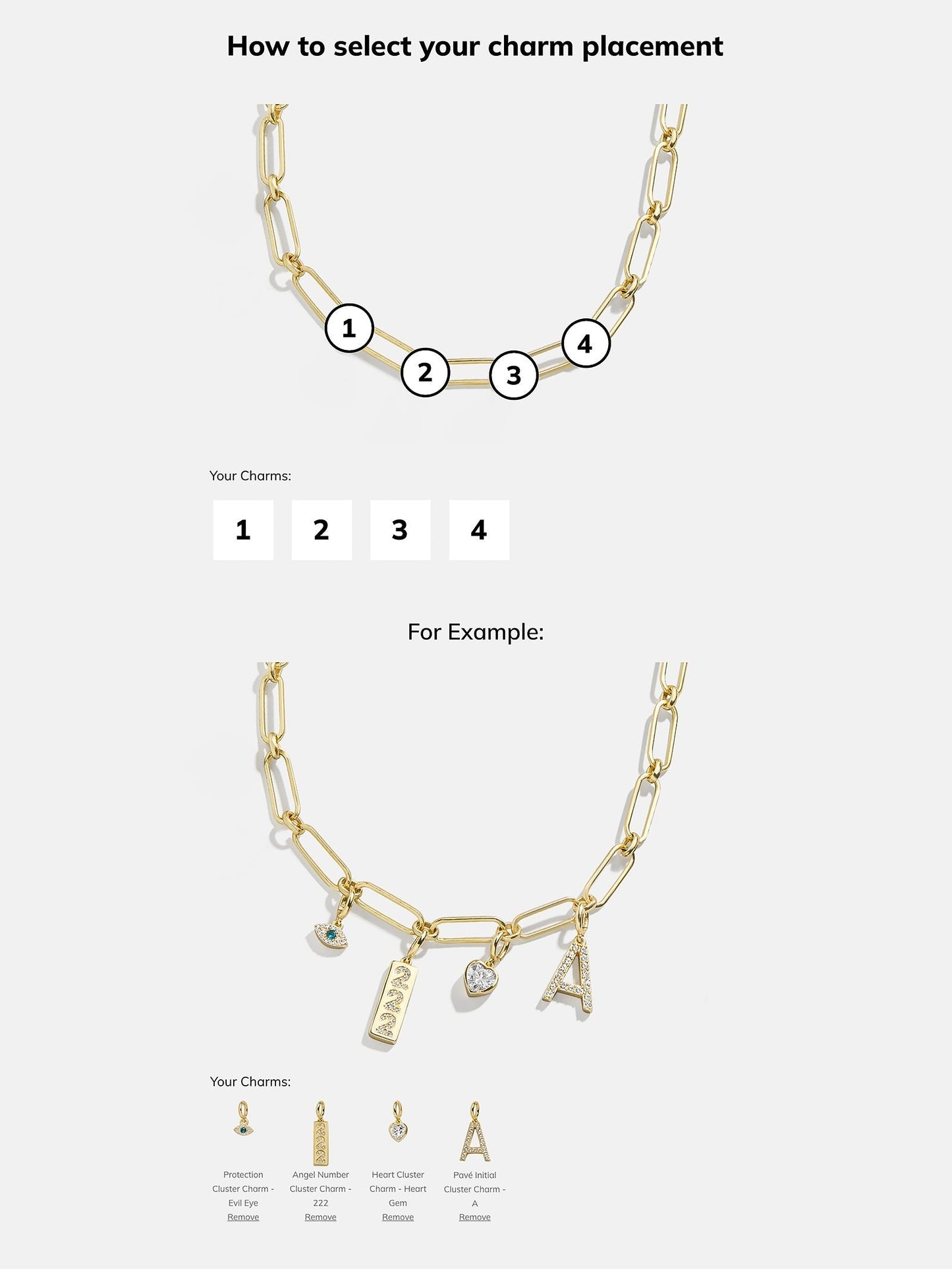 Spaced Custom Charm Necklace - Spaced Charm Necklace