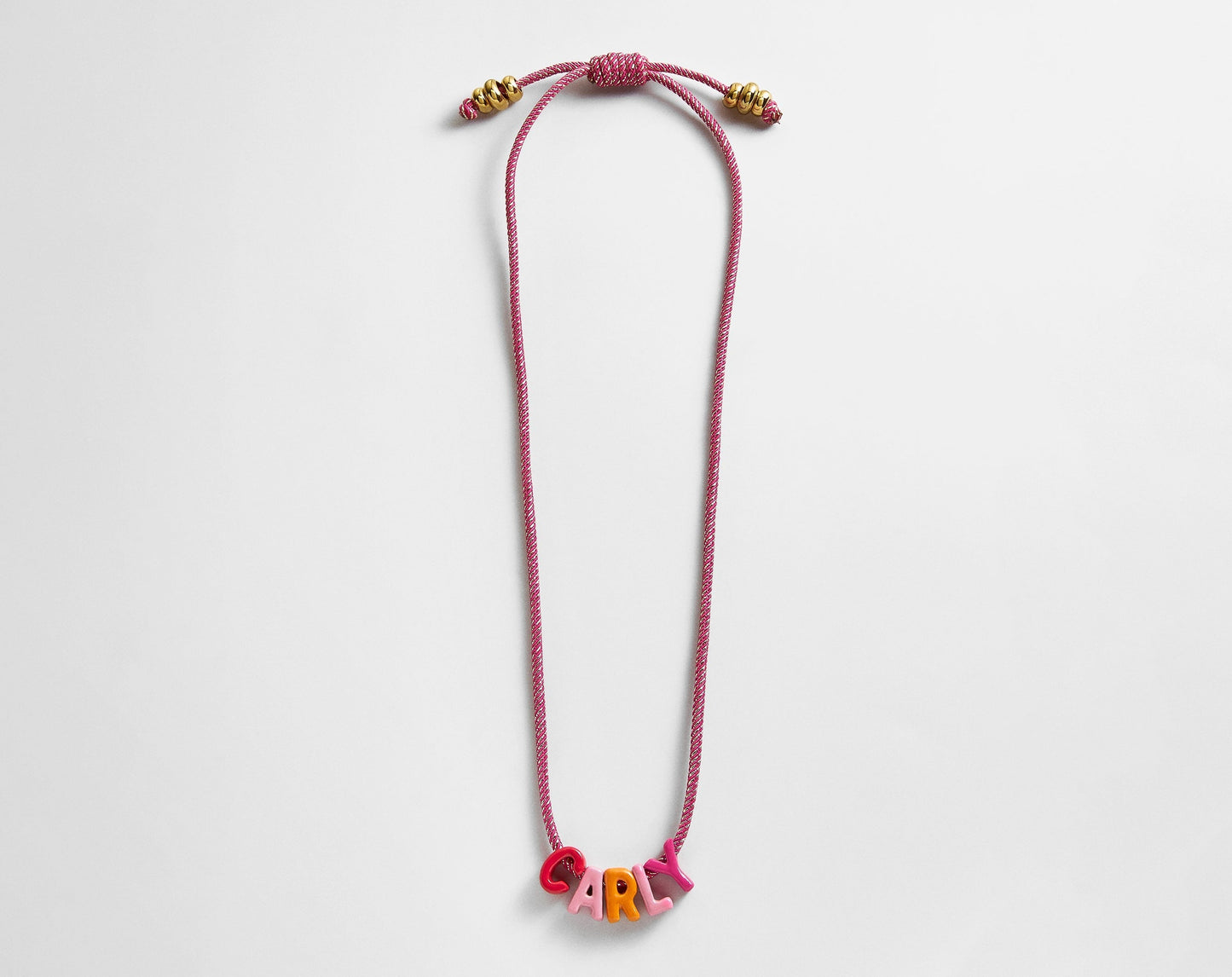 Name Drop Waterproof Kids' Custom Necklace - Pink