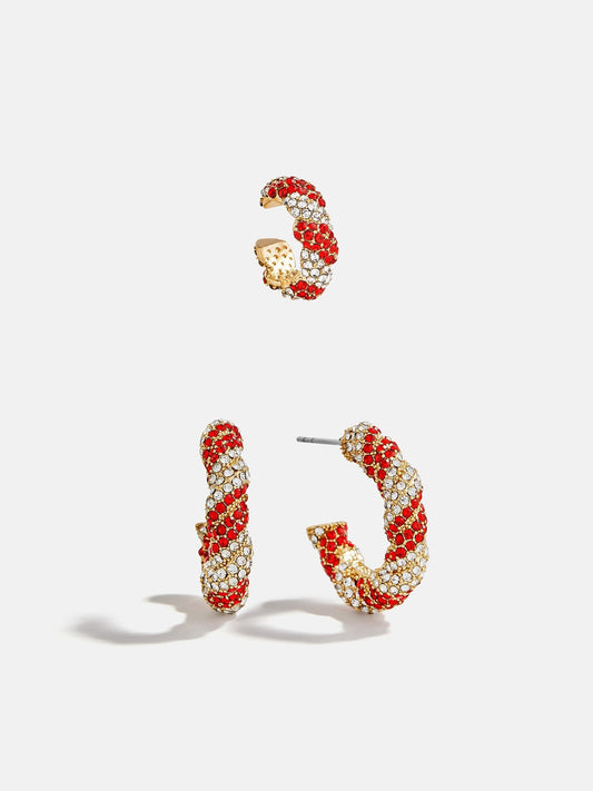 Mint Condition Holiday Earring Set - Candy Cane