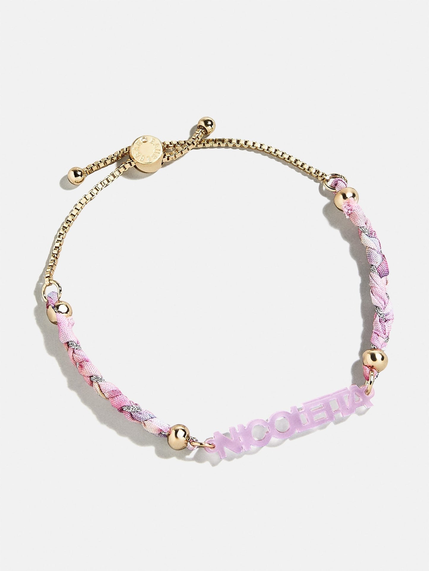 Acrylic Kids' Custom Nameplate Bracelet - Translucent Purple