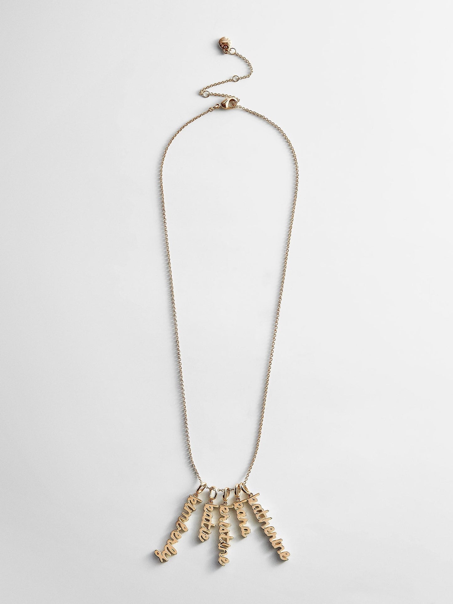 Mini Gold Script Cluster Custom Nameplate Necklace - 1 Name